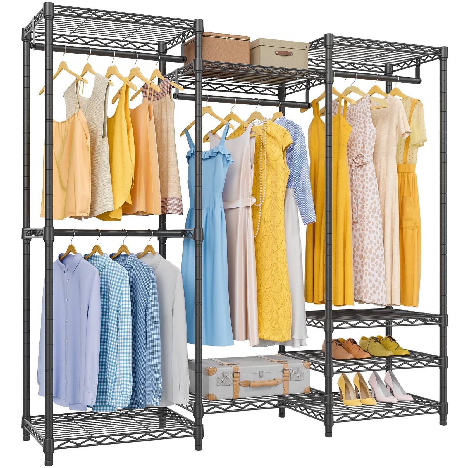 VIPEK V5 Portable Closet Wardrobe Heavy Duty Clothes Rack, Freestanding Closet Metal Clothing Rack, Medium Size , Black