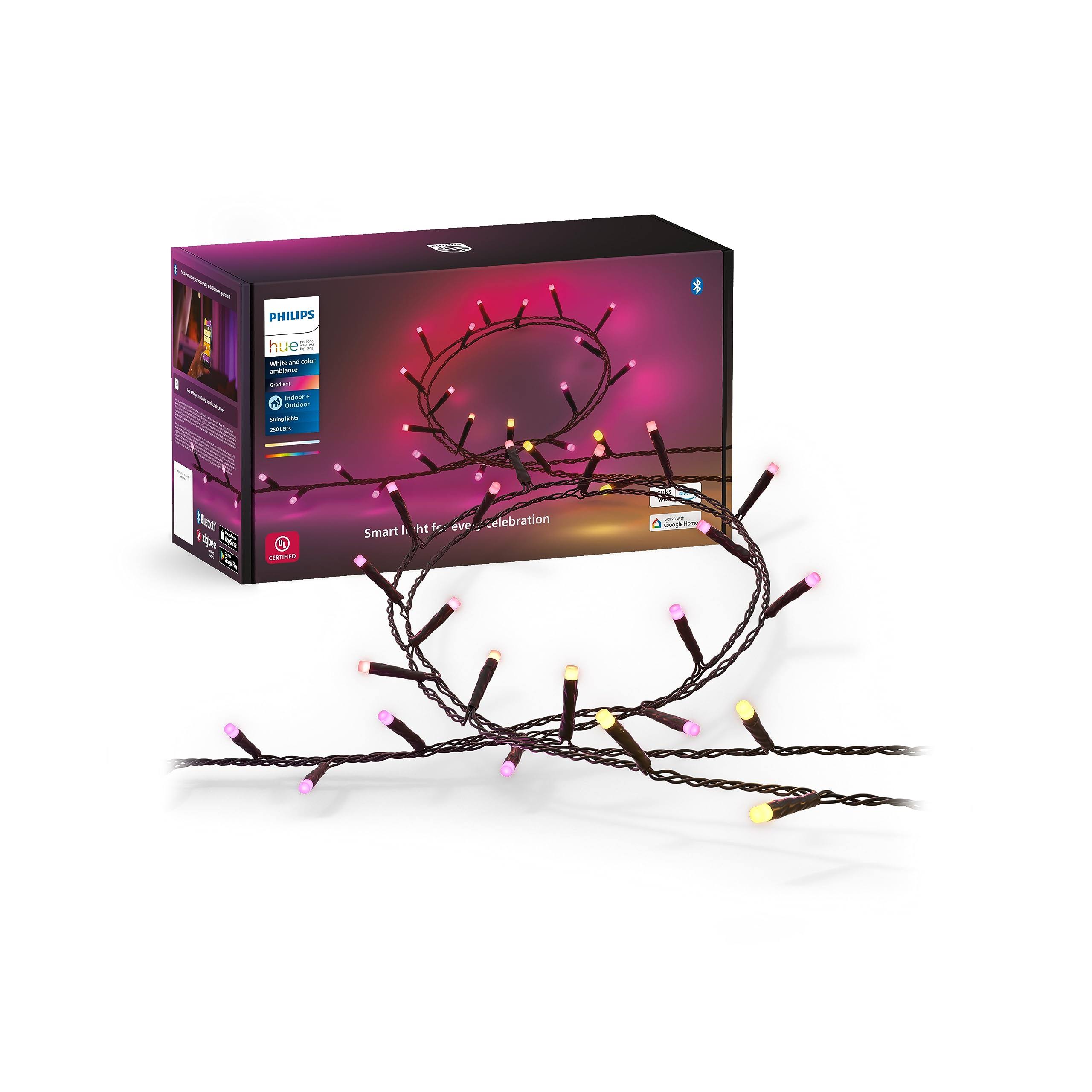 Philips - Hue Festavia 65-Foot 250-LED Smart String Lights - White and Color Ambiance