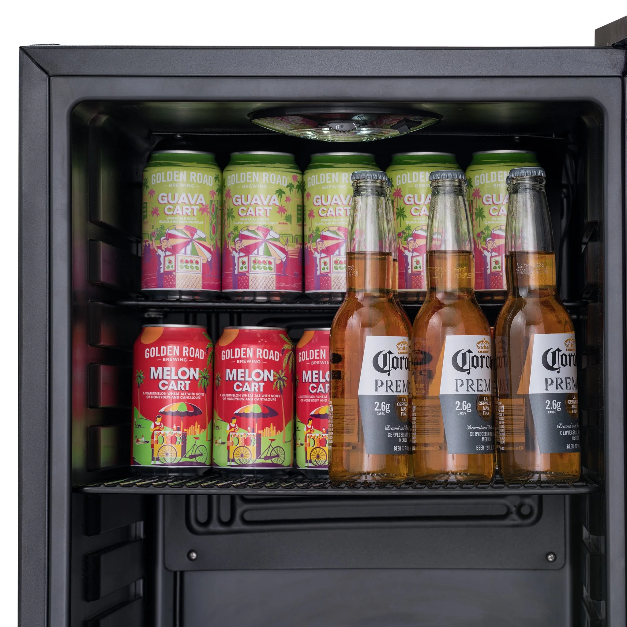 Newair Prismatic Series Beverage Fridge with RGB HexaColor LED Lights