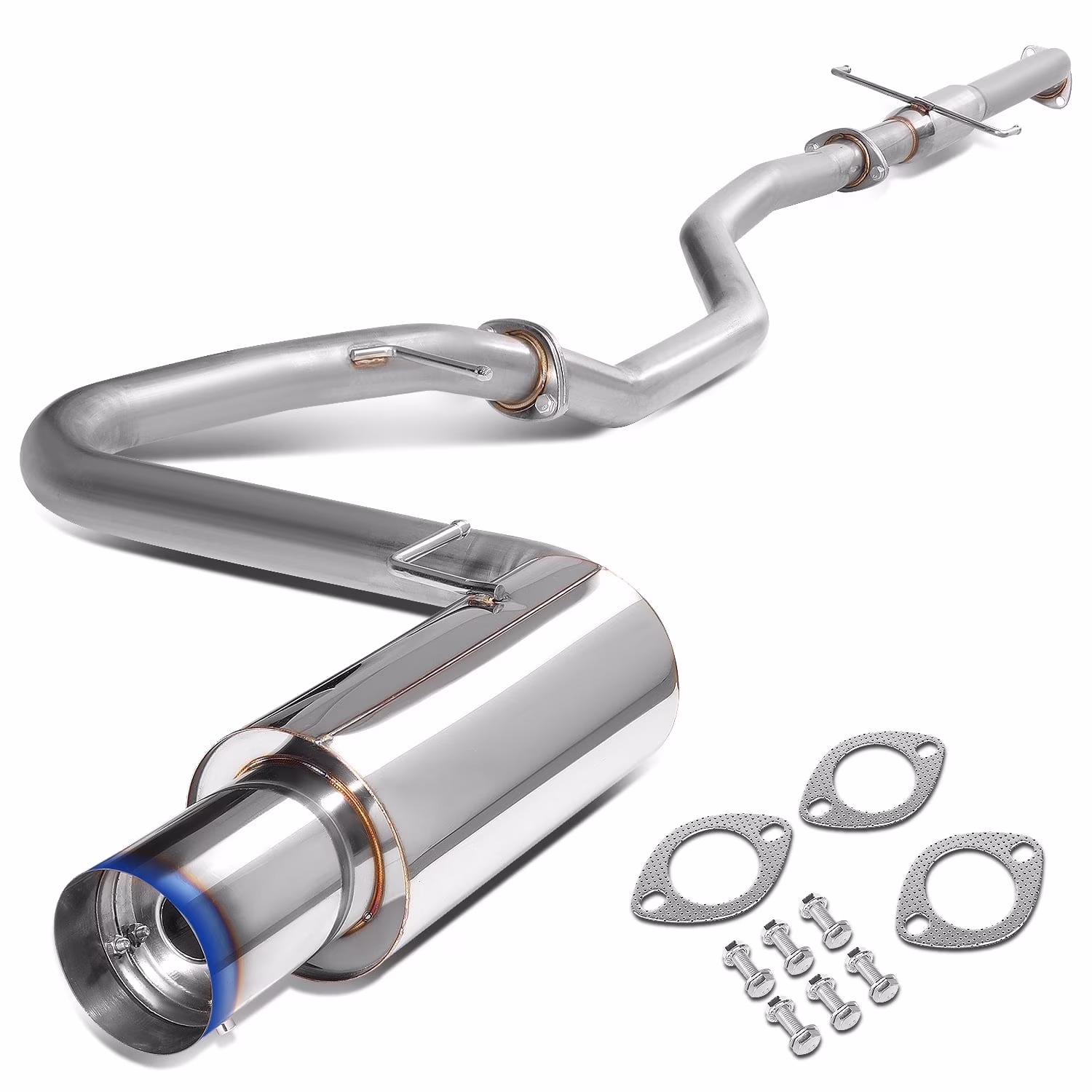 For 05-10 Scion tC 2.4L Performance Cat-Back Exhaust System w/4" Titanium Style Muffler Tip