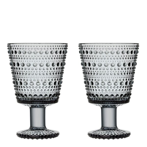 Kastehelmi glass 26 cl 2 stk grå