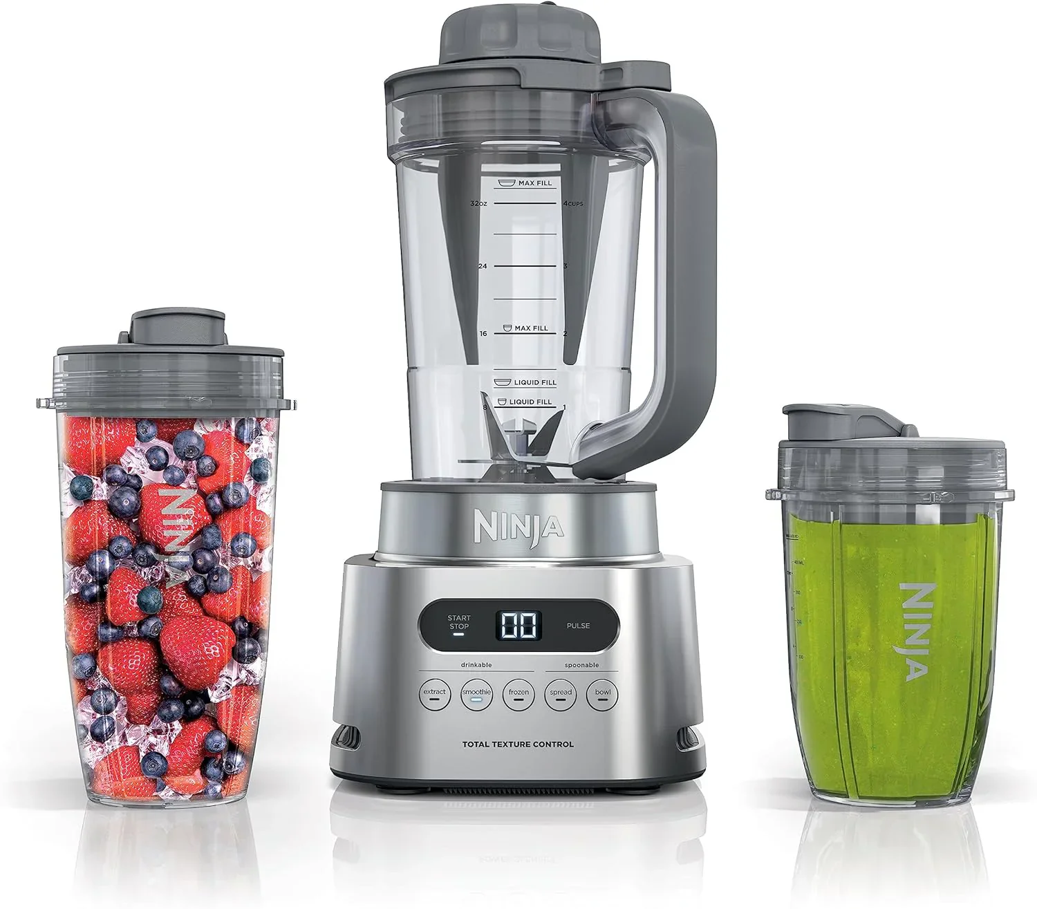 Ninja SS151 Twisti Blender Duo Haute Vitesse 1600 WP Extracteur de Nutrition pour Smoothies