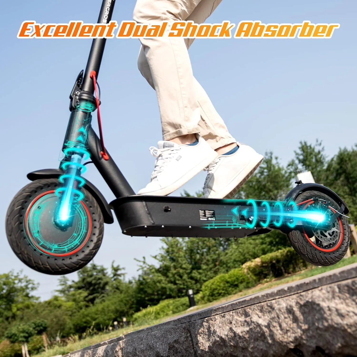 Evercross EV10K Pro 500W e-scooter met 35 km bereik, 10-inch honingraatband en IP54-bescherming