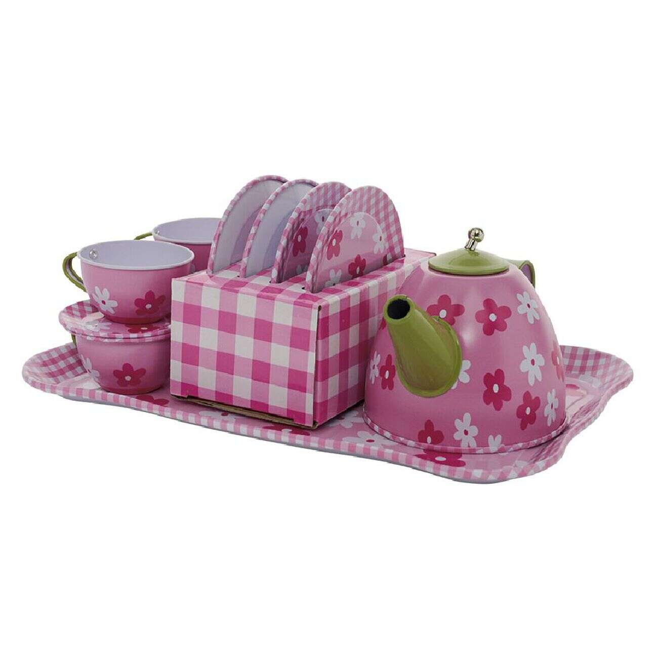 Dinette service à thé 12 pièces en métal