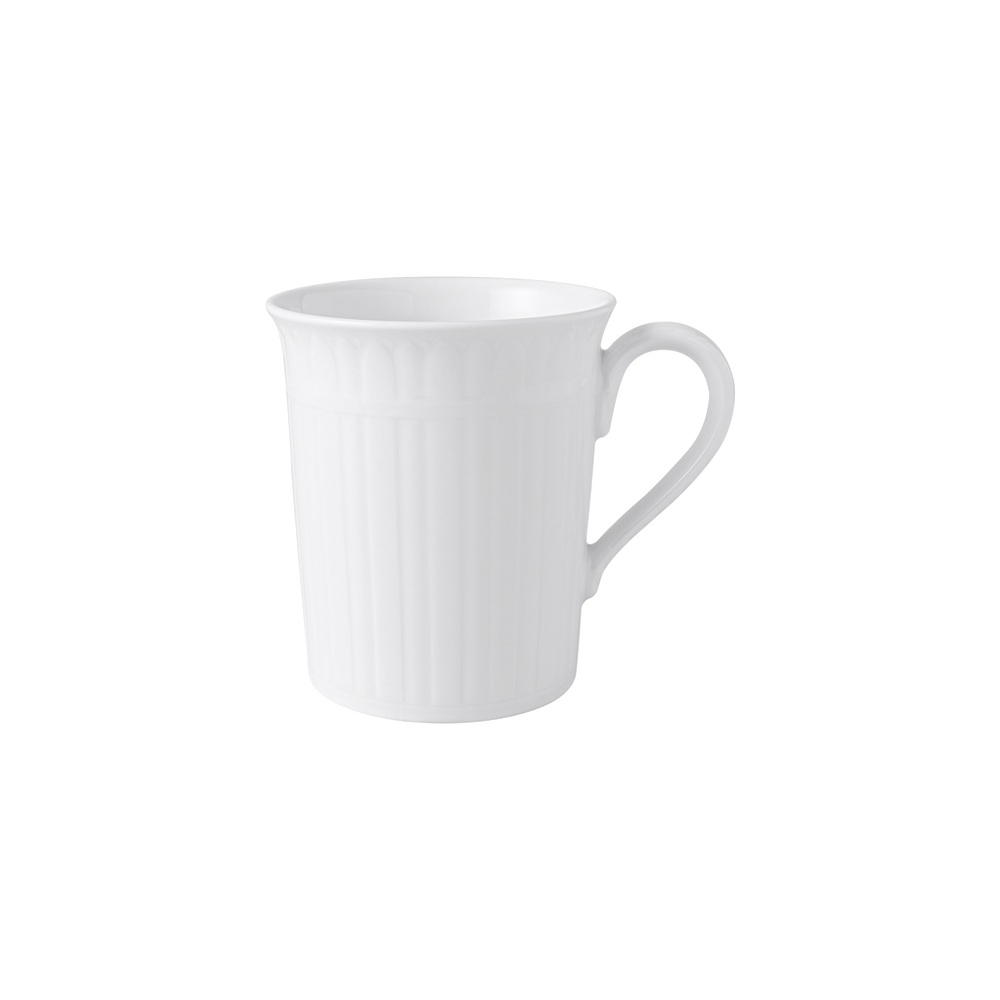 Cellini Mug - White, 9.2 oz, Premium Porcelain