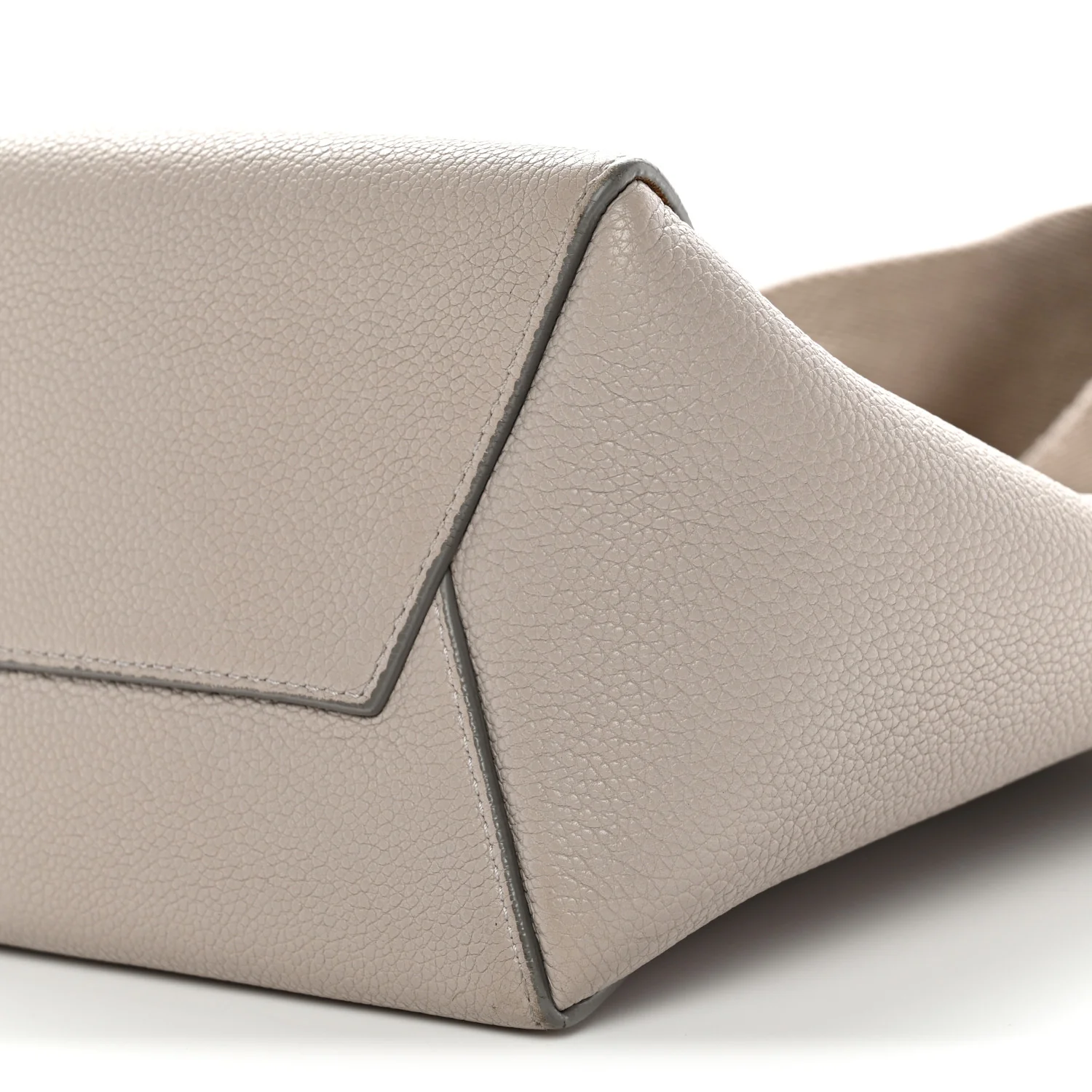 Soft Grained Calfskin Small Sangle Bucket Bag Light Taupe