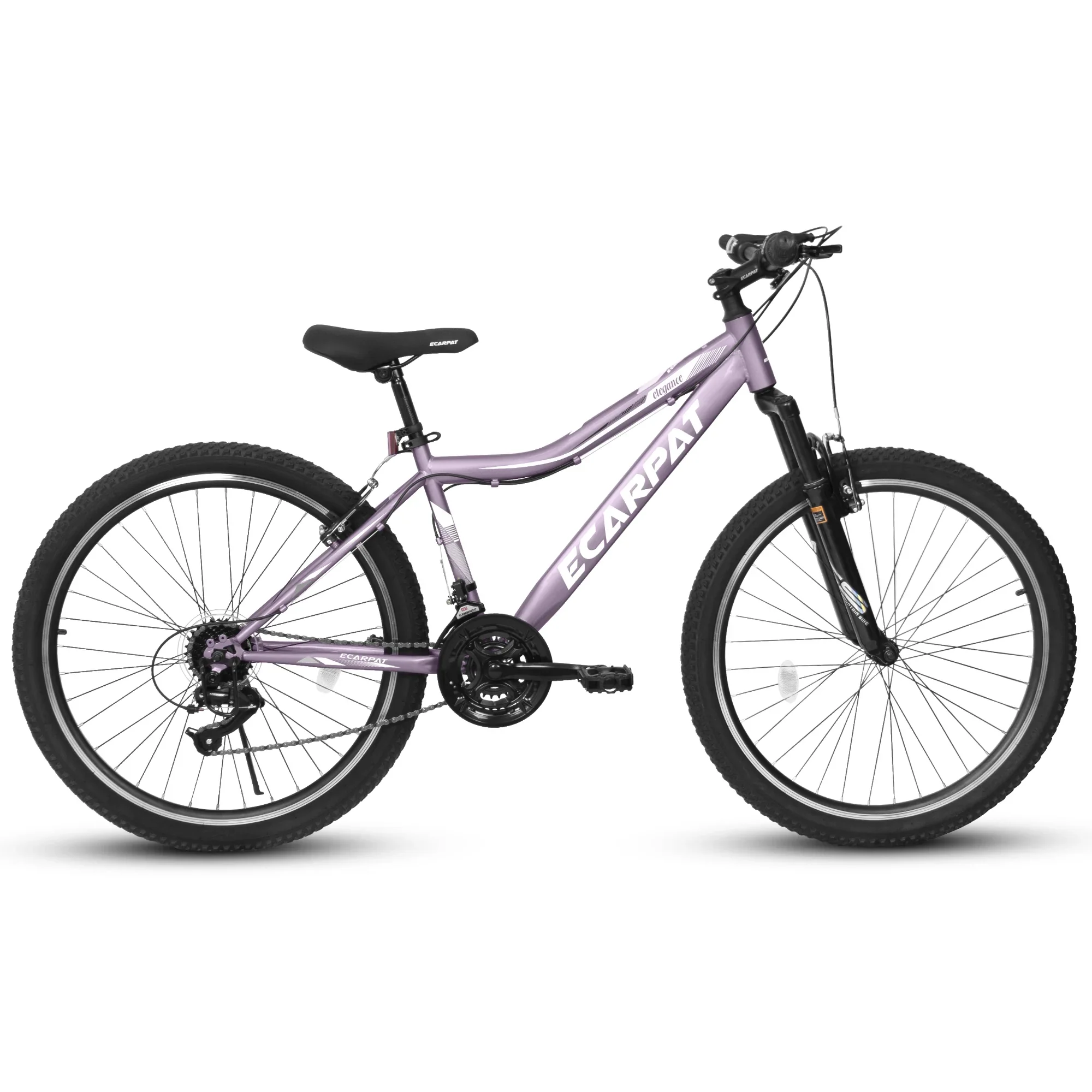 24“/26 Mountain Bike for Women - 21-Speed, Dual Disc Brakes, Front Suspension, All-Terrain Tires, 85% Pre-Assembled Carbon Steel Frame Bicycle