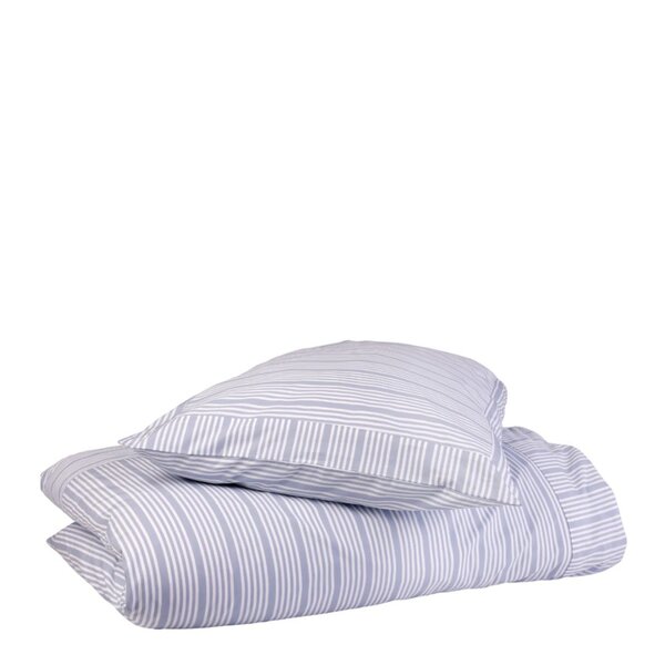 Bedding Collection dynetrekk 140x200+50x70 cm powder blue stripes