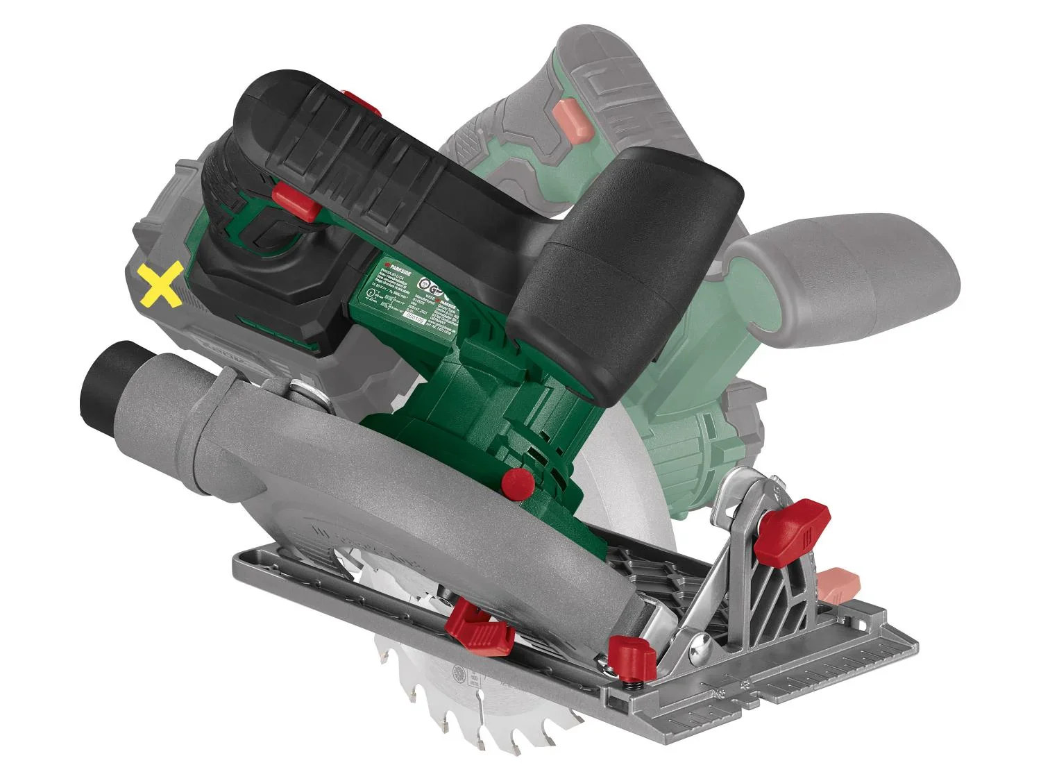 PARKSIDE Scie circulaire sans fil PHKSA 20-Li C4, 20 V