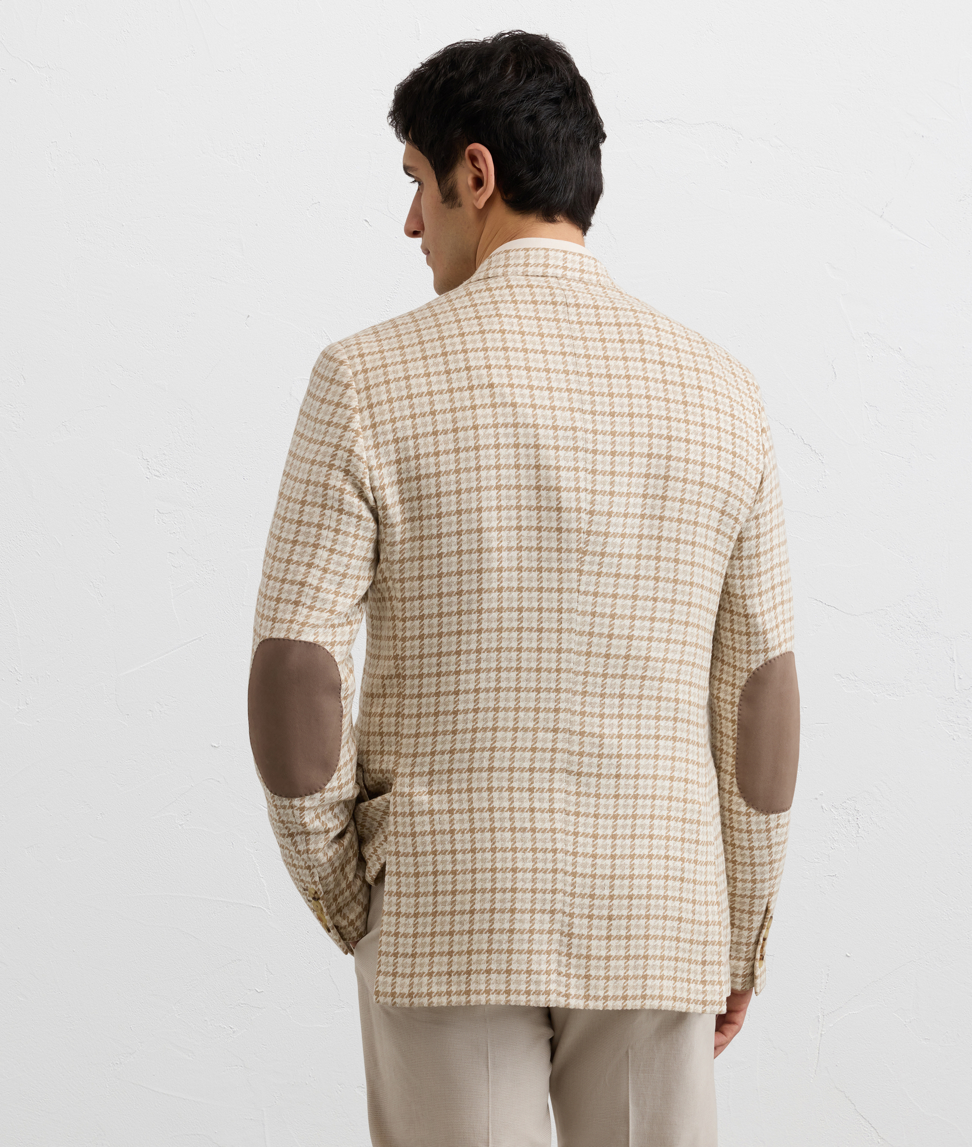 LIGHT BROWN SILK SINGLE BREASTED JACKET