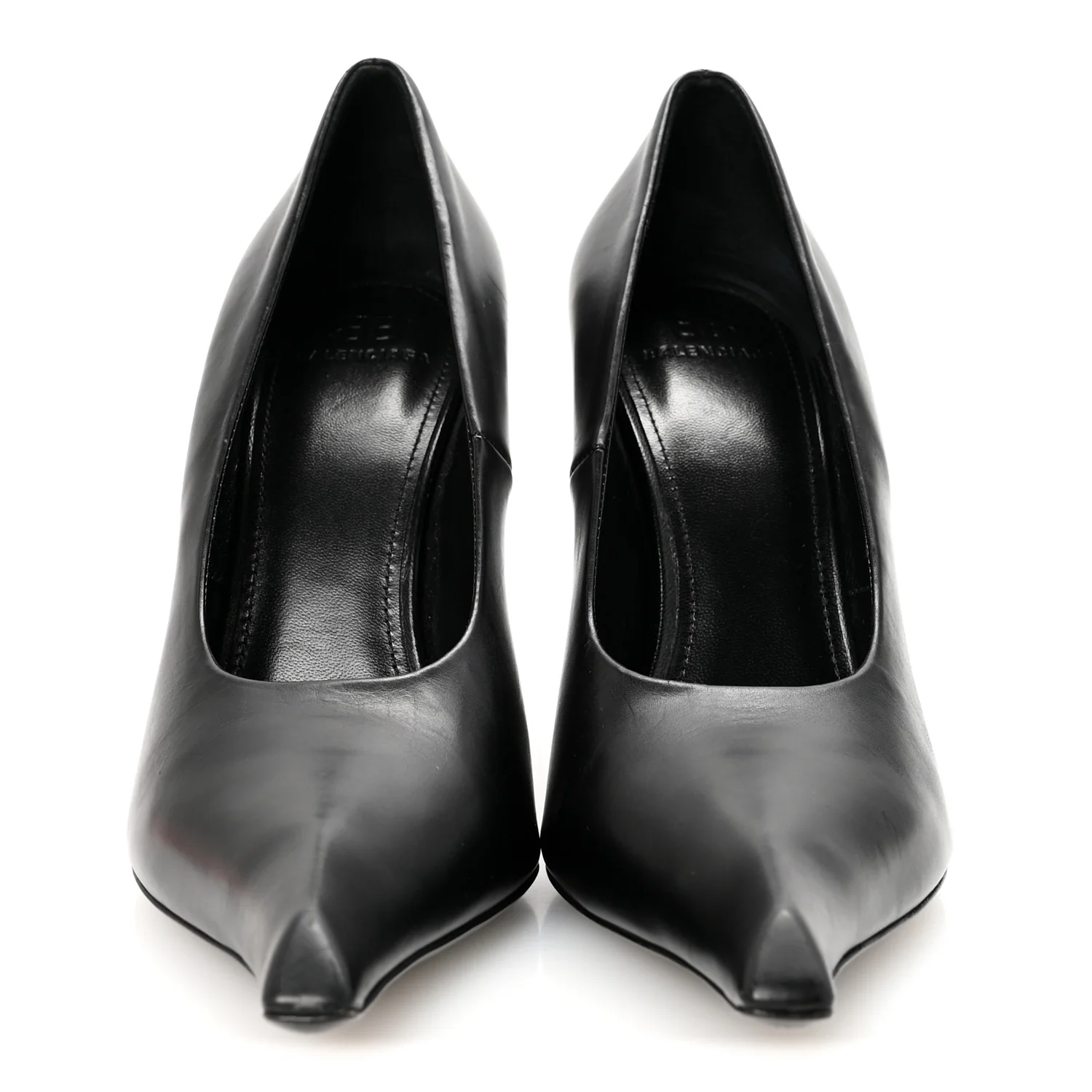 Distressed Calfskin Odeon 100mm Pumps 38 Black