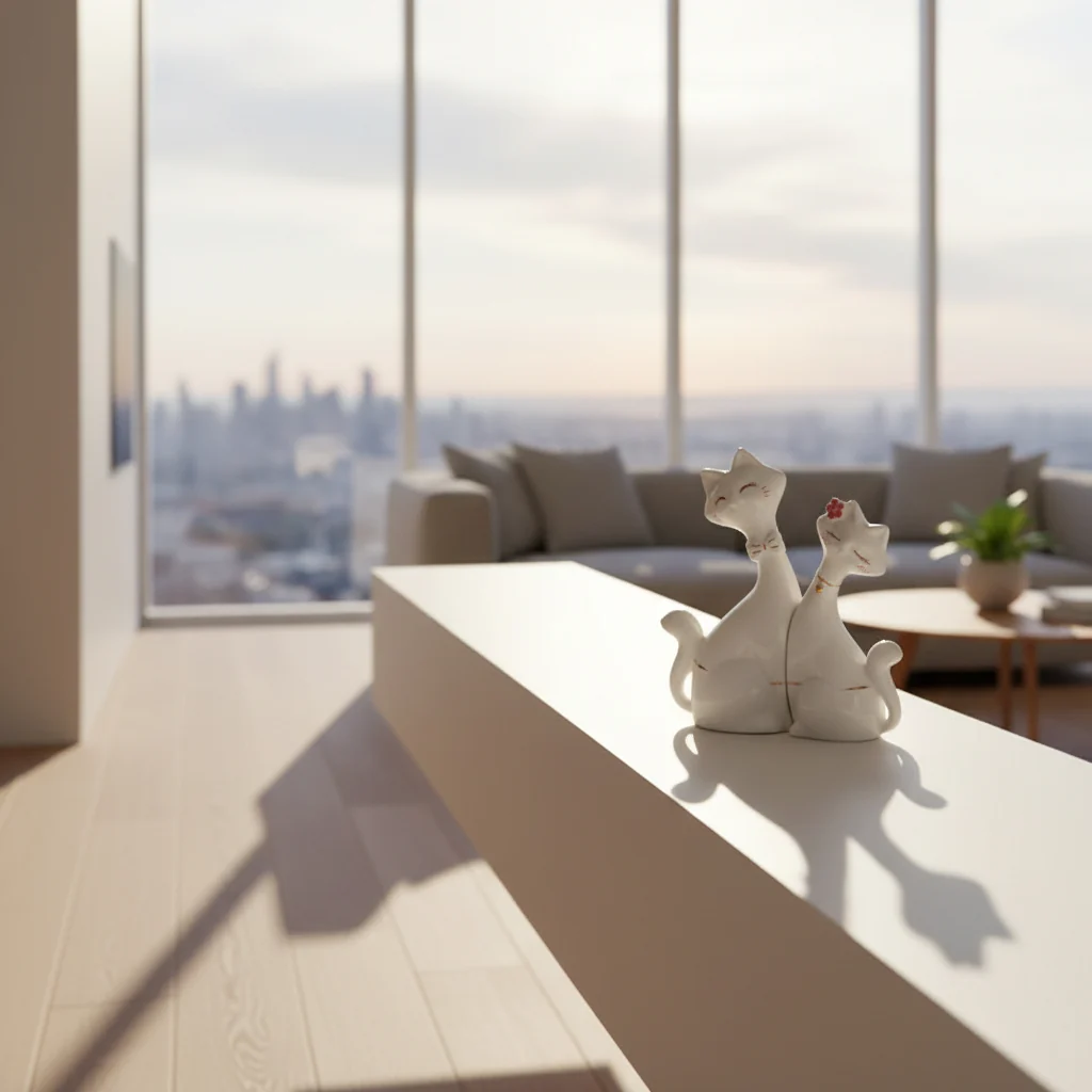 Dinevora Ceramic Cat Home Decor Figurine