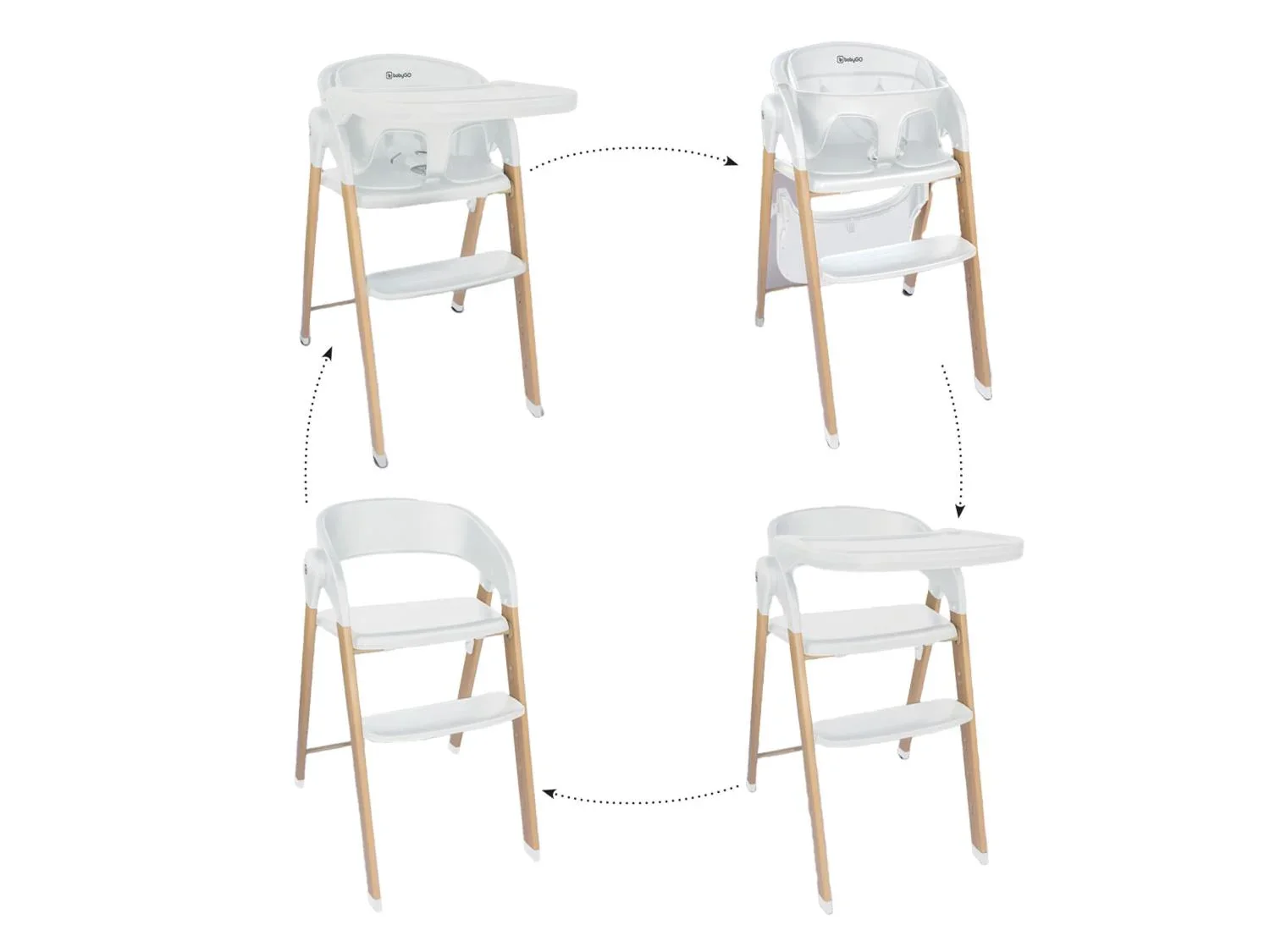 BabyGO Chaise haute volutive