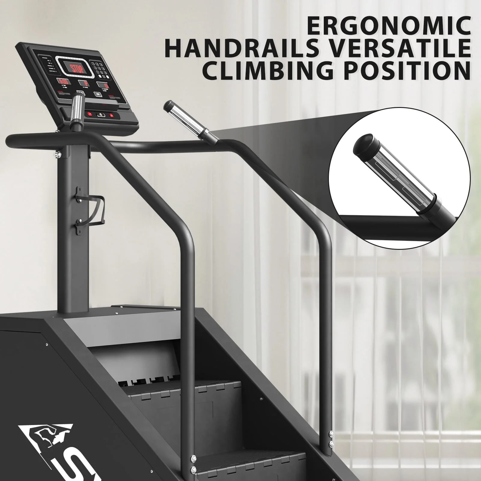Stairmaster, Syedee Stair Stepper with LED Screen, Stepmill Exercise Machine with 12 Workout Programs, 441 lb Step Machine, 24 - 164 Steps/Minute(Black)