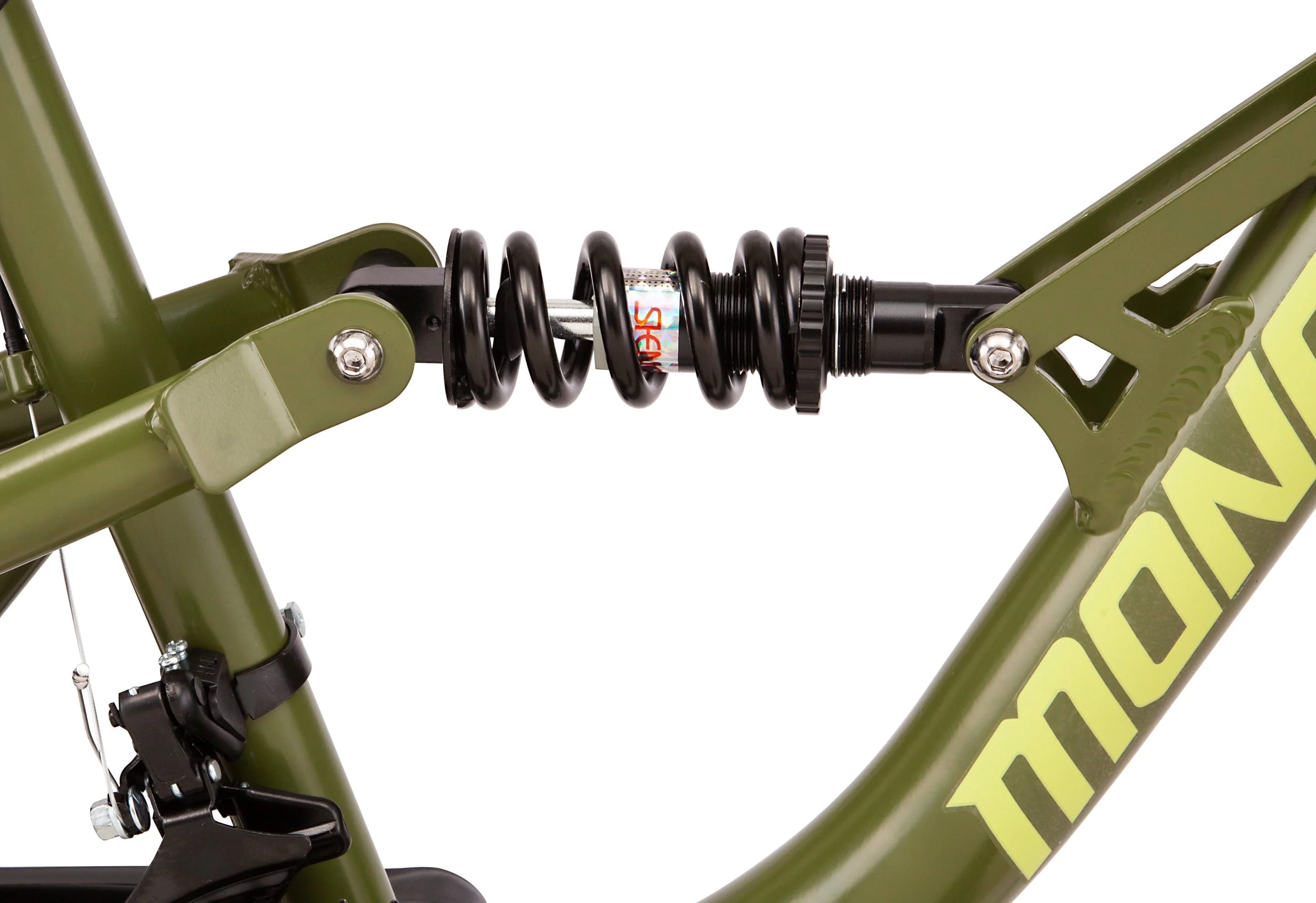 Mongoose Bash Suspension Mountain Bike, 21 Speeds, 26 - Inch Wheels, Green