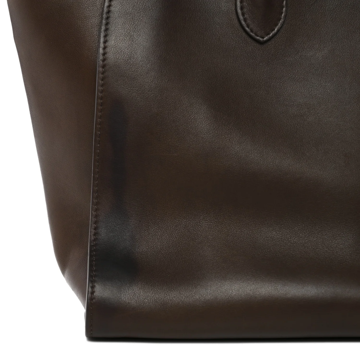 Polished Saddle Calfskin Marlo 14 Dark Brown