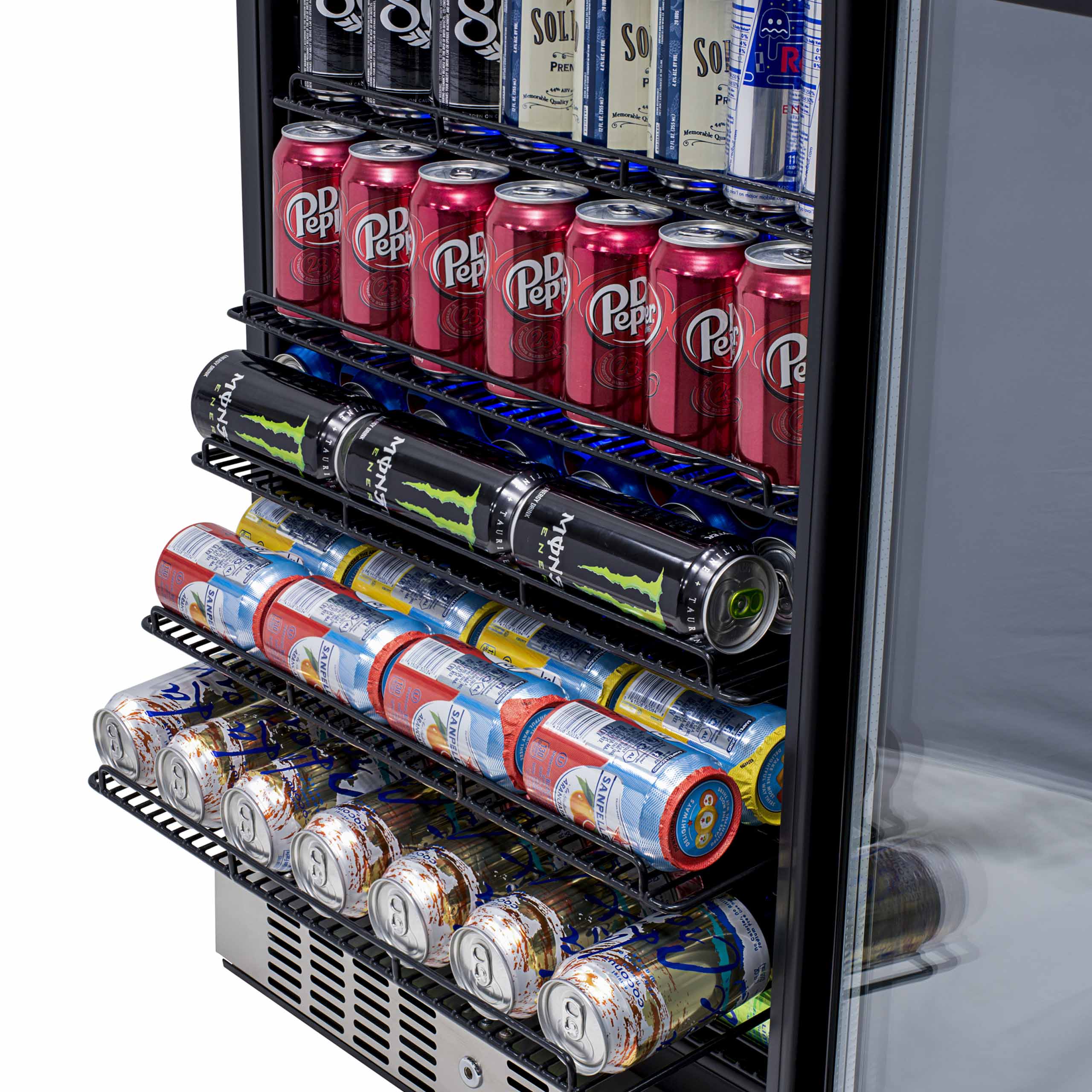 Newair 177-Can Built-In Beverage Fridge in Stainless Steel - 24