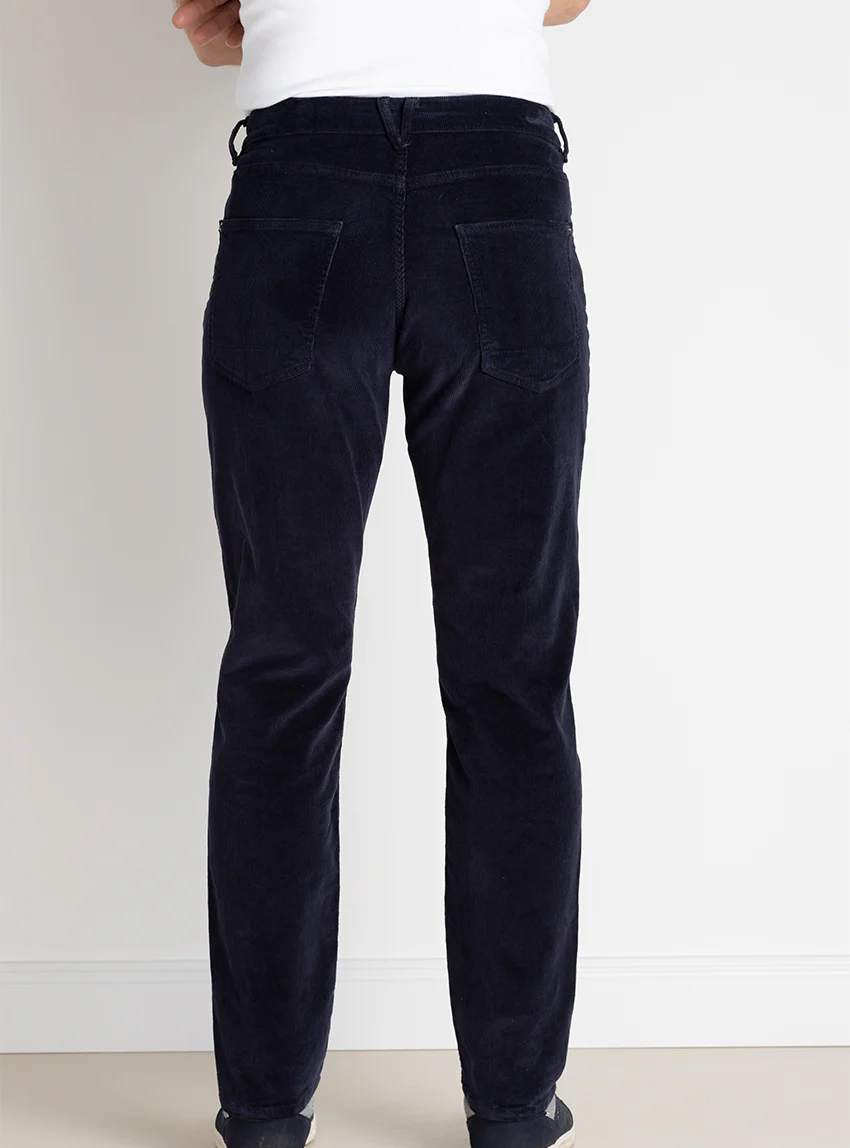 Pantalon homme velours côtelé en coton Bleu Marine