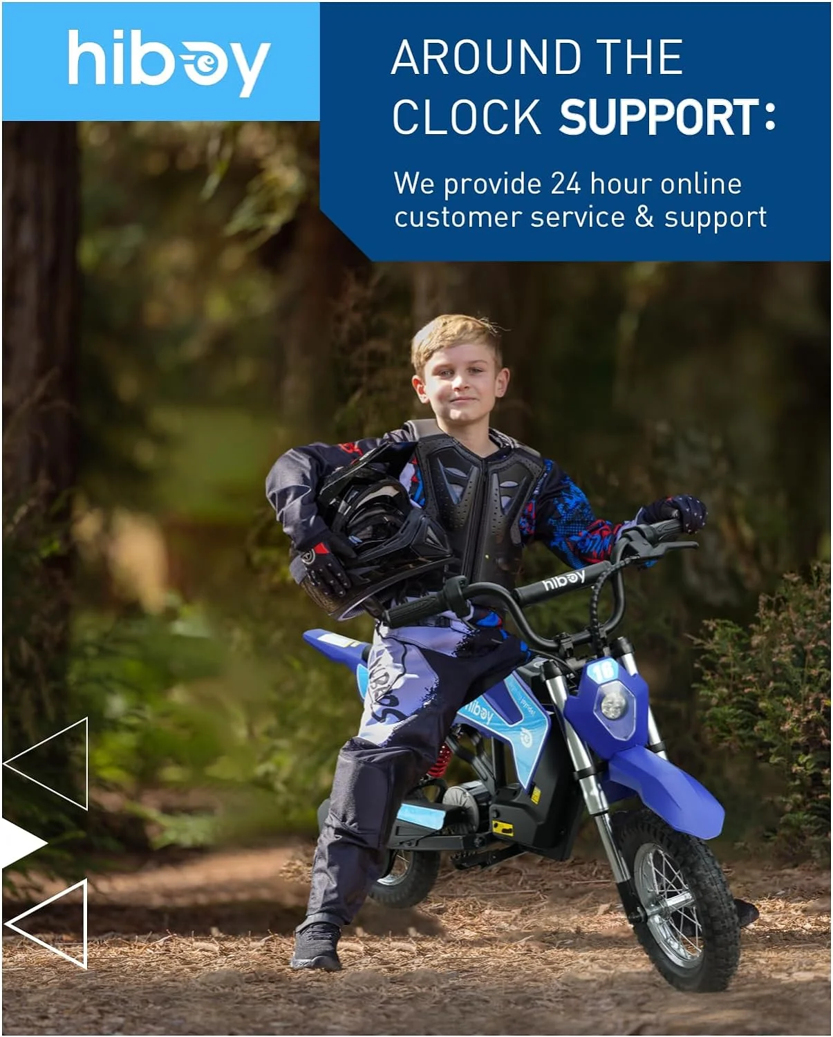 DK1 Electric 300W Dirt Bike, for 3 Years to 13 Years Blue(Blue) - Image 9