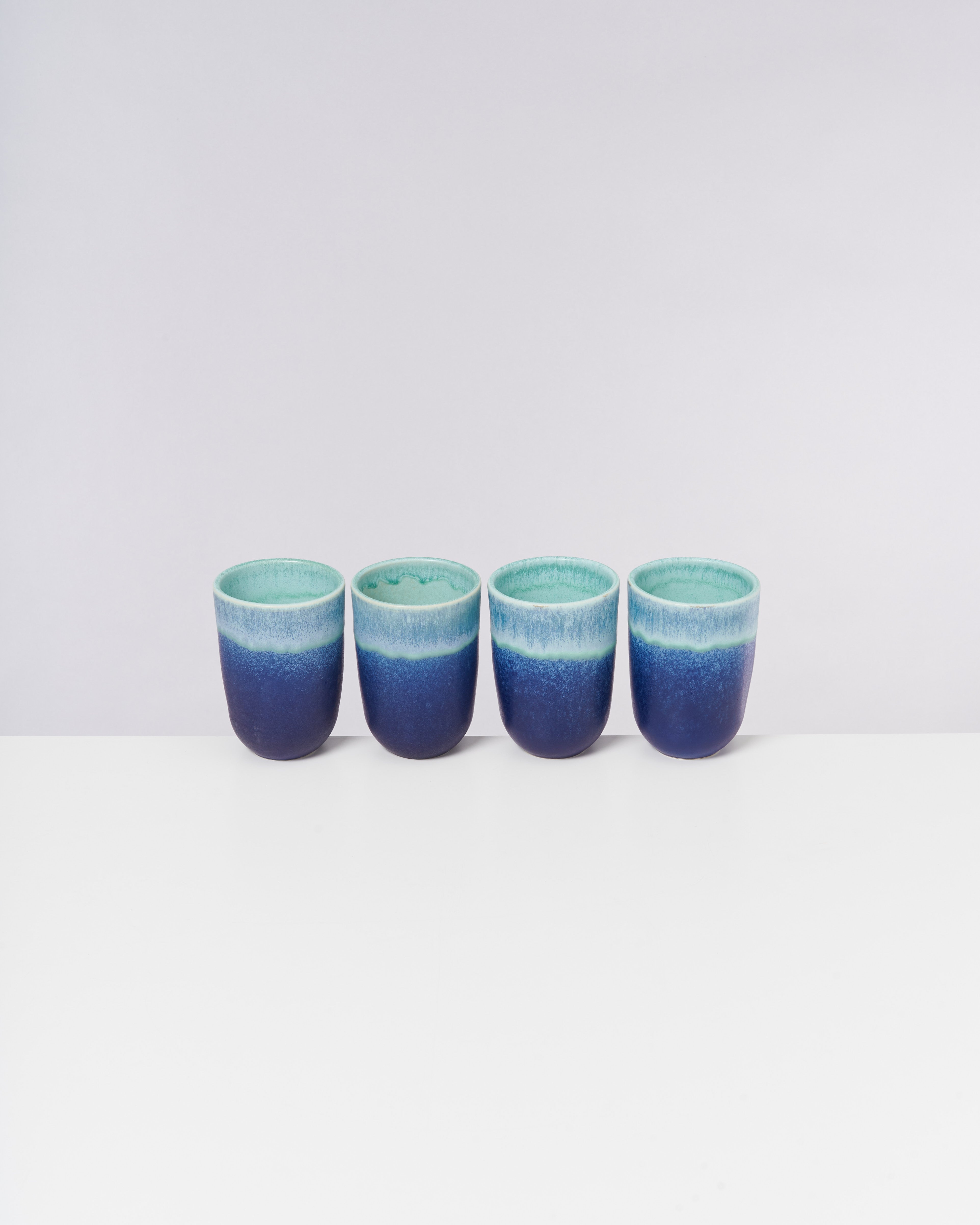 COPA ALTO - LARGE CUP TURQUOISE DARK BLUE SET OF 4