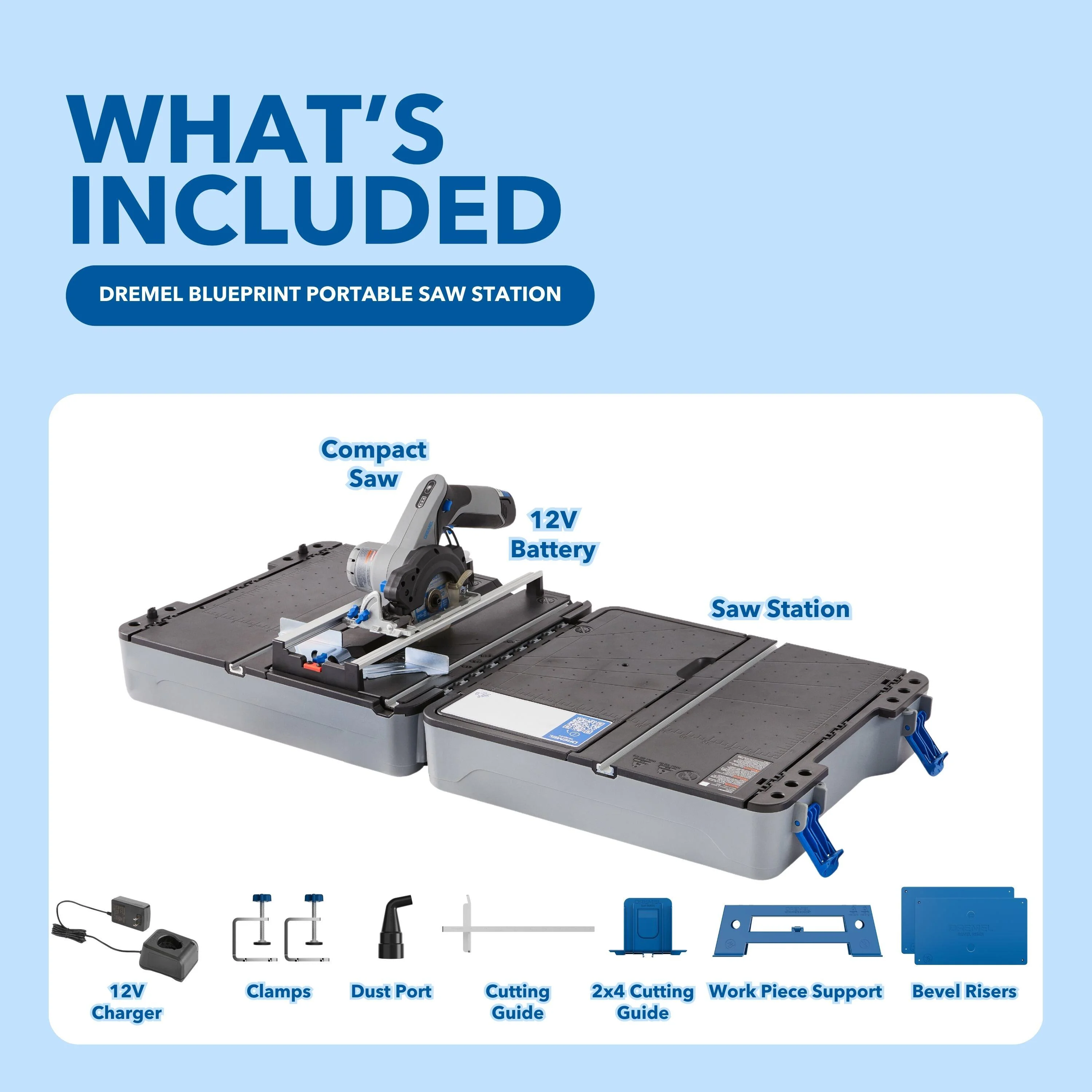 Blueprint Portable Saw Station with 12V Compact Circular Saw and Multi-Purpose Cutting Case (CS12V-S1C) - Image 3