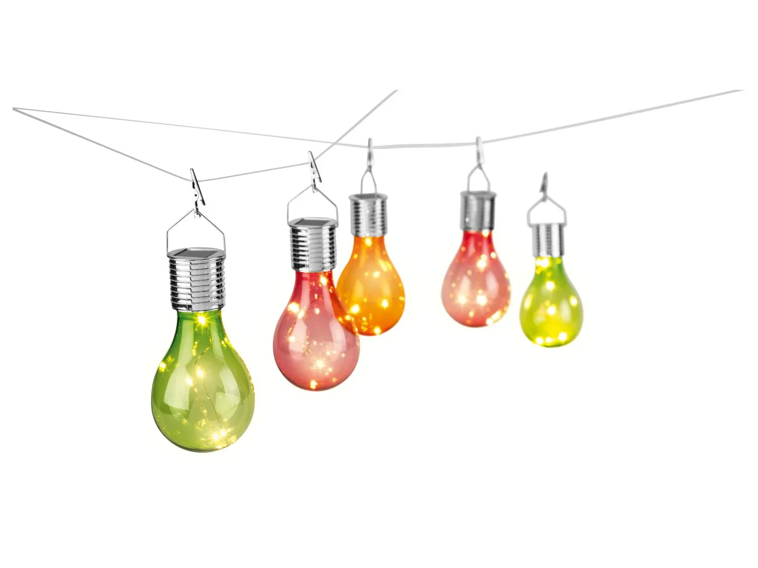 LIVARNO Lot de 5 Ampoules solaires LED