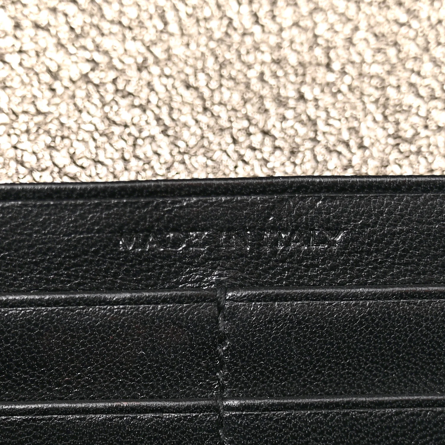 Grained Metallic Calfskin Monogram Chain Wallet Bronze