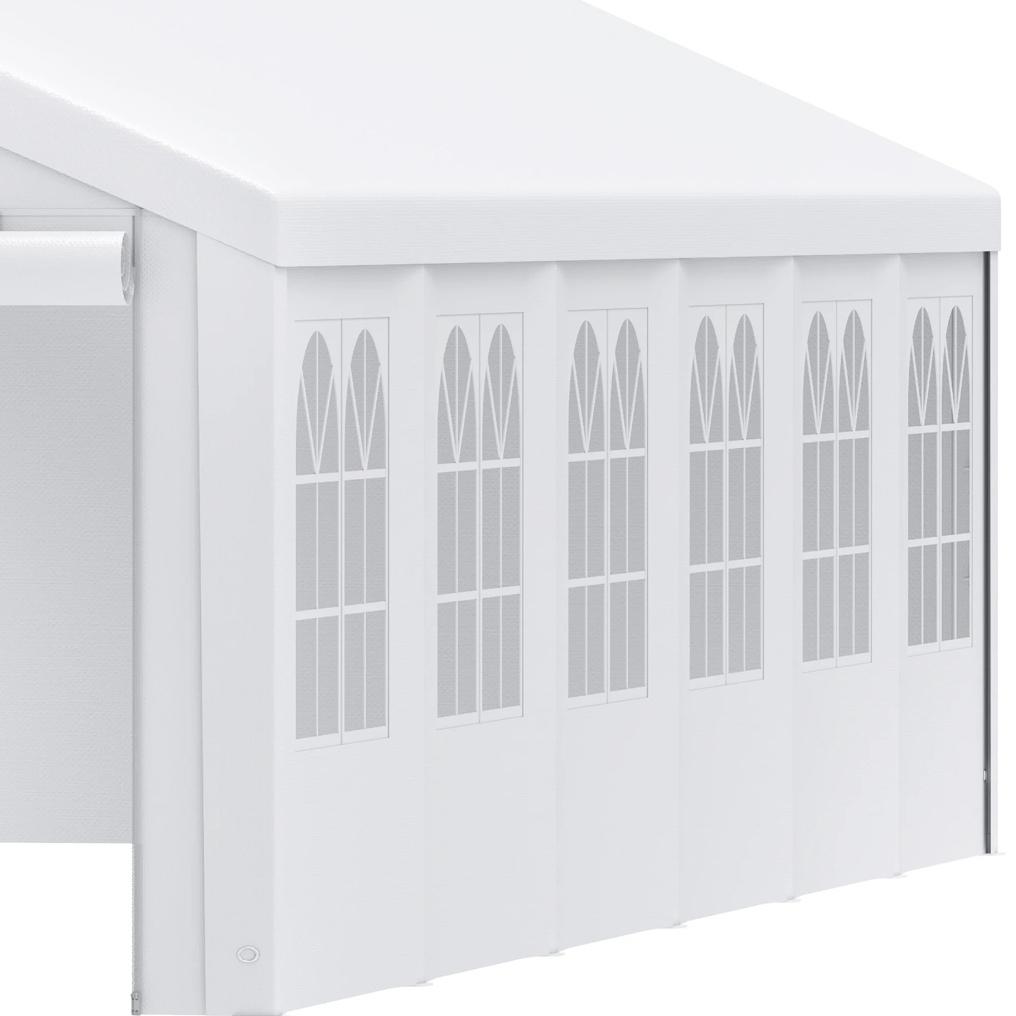 20' x 40' Heavy Duty Gazebo with Reinforced Triangular Column Outdoor Party Tent Canopy Event Shelters Upgraded Galvanized Carport with Removable Sidewall Windows for Commercial, Part(20' x 40') - Image 8