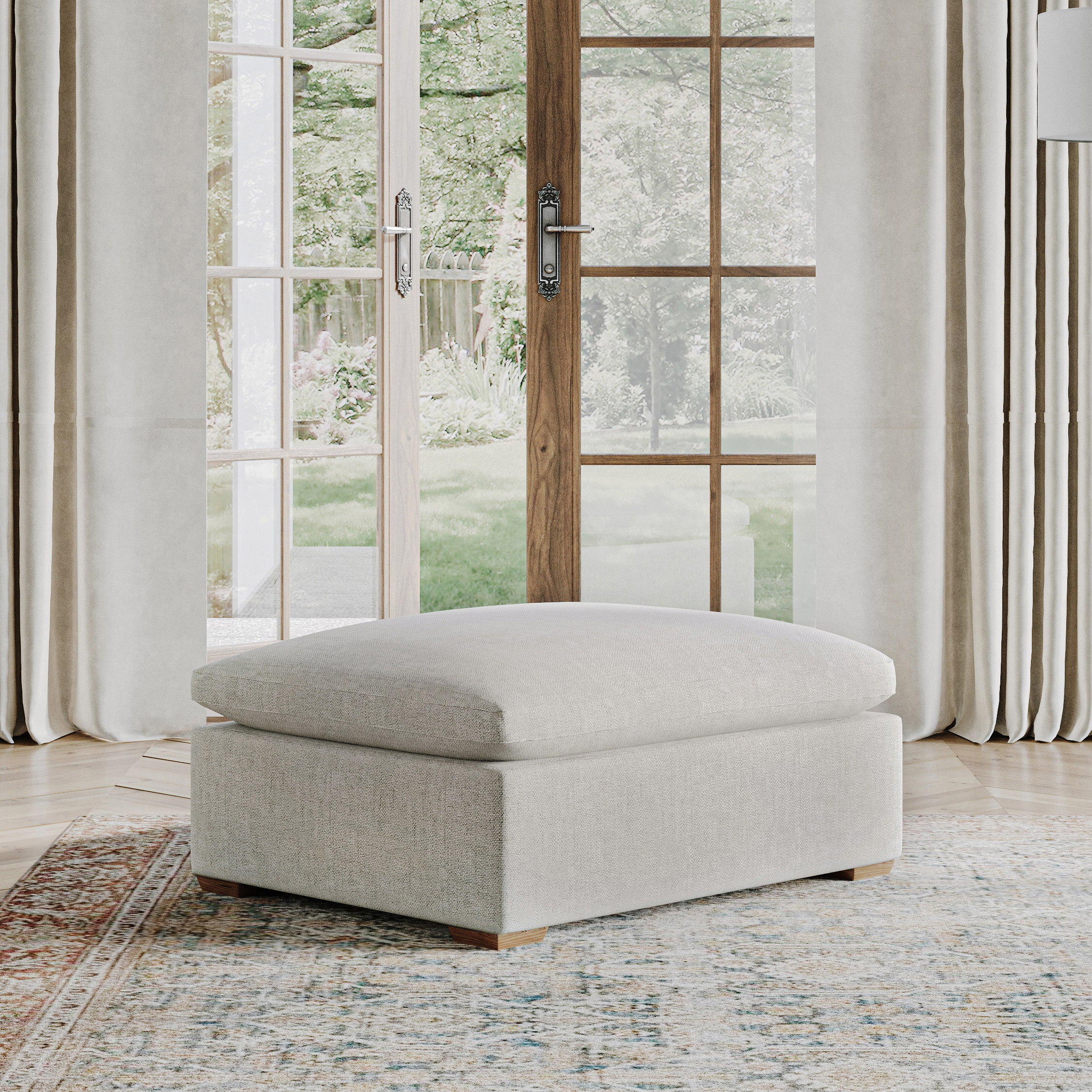 Lowell Fabric Ottoman