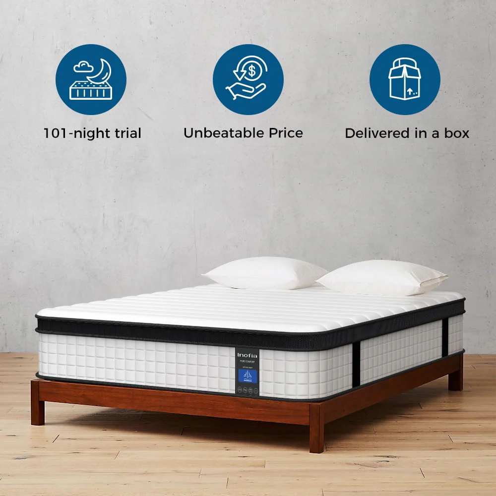 10 Inch Hybrid Queen Size Mattress in a Box with Responsive Memory Foam, Multiple Sizes(Twin/10 inch) Image 7