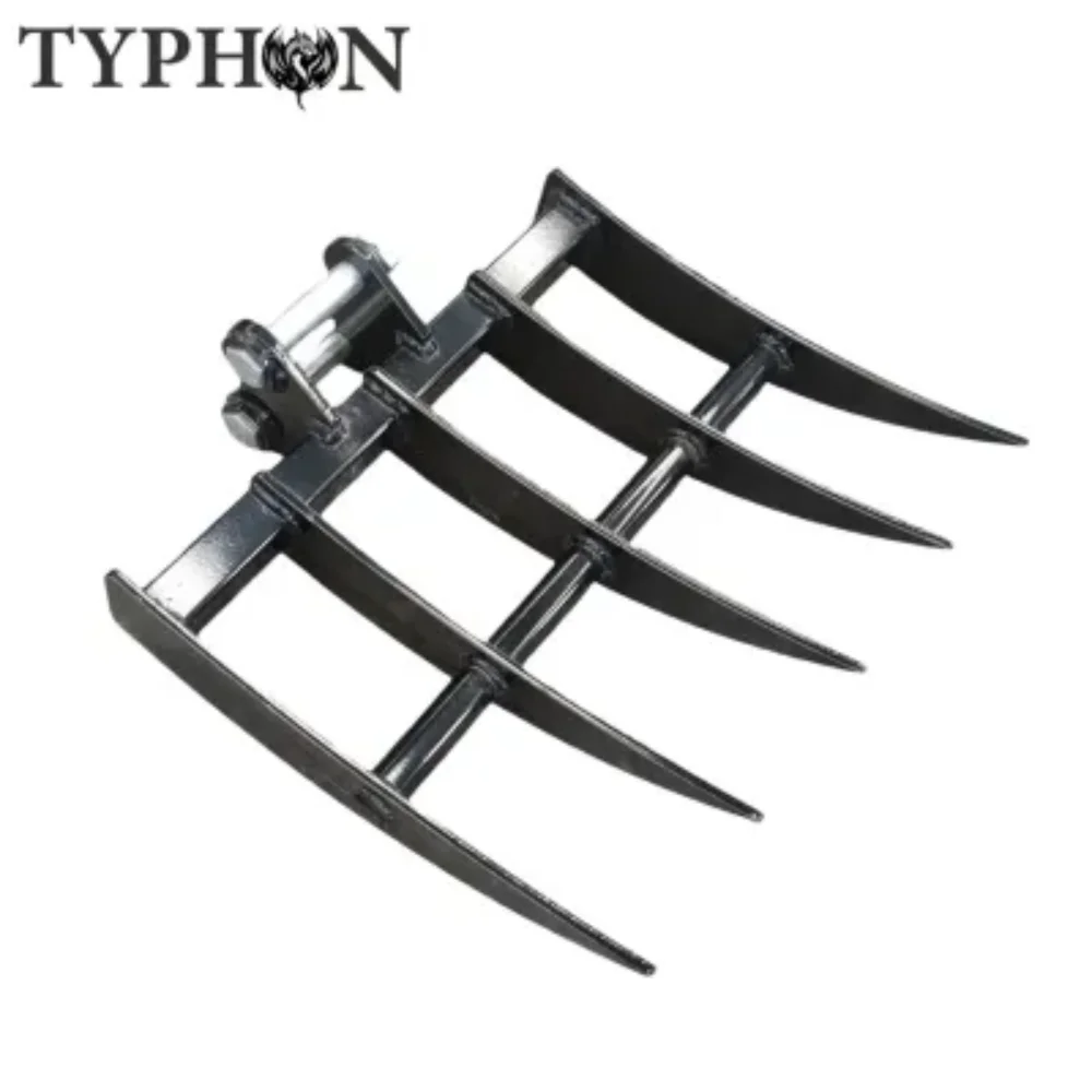 10-in-1 Mini Excavator Attachment Bundle �C Quick Coupler, Buckets, Rake, Ripper, Auger, Grapple, Tilt Bucket Hydraulic Hammer �C Fits 0.6�C2 Ton Excavators, Heavy-Duty Tools Kit - Image 4