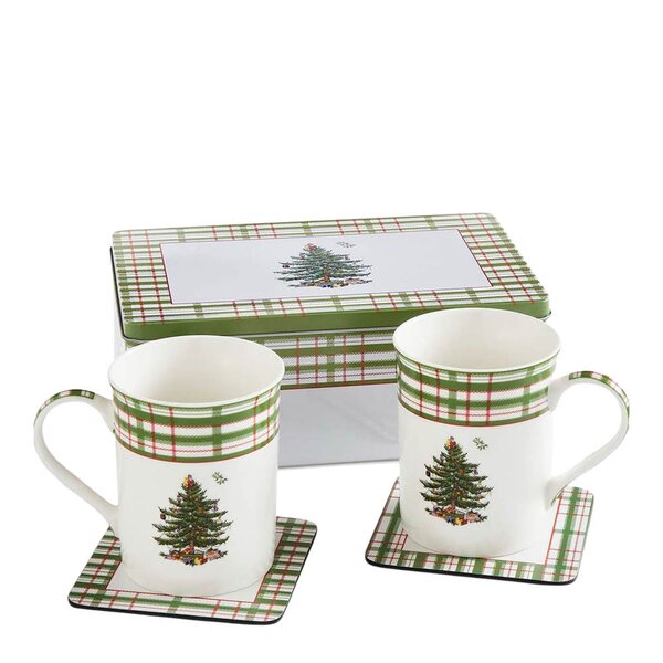 Christmas Tree kopp og coaster-sett 34 cl