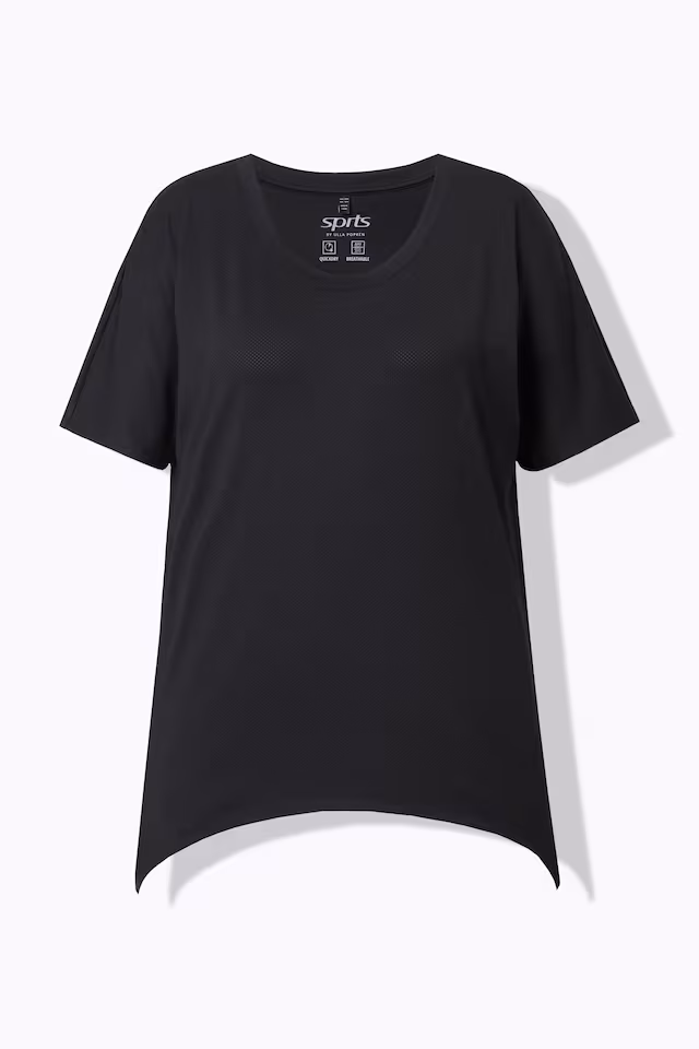 Quick Drying Pointed Hem Stretch Fit Tee