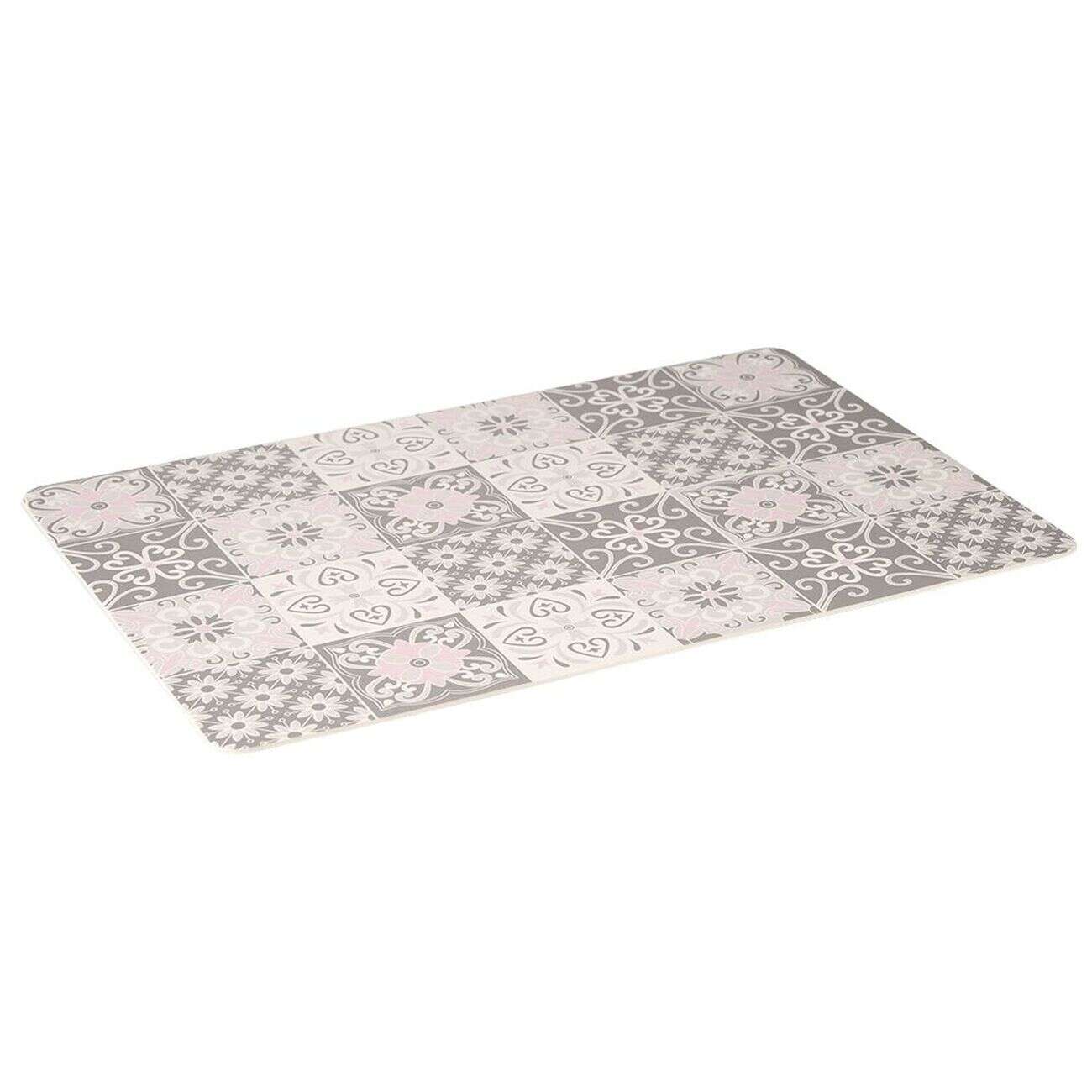 Set de table rectangulaire vinyle carreaux ciment gris
