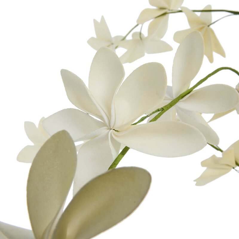 Happia blomsterdekorasjon 7 cm gul