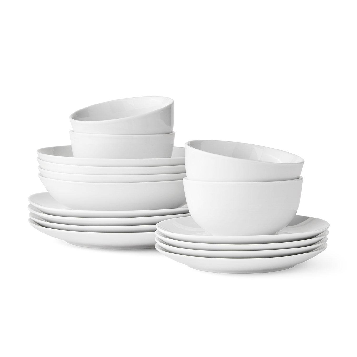 Member's Mark 16 Piece Porcelain Dinnerware Set White