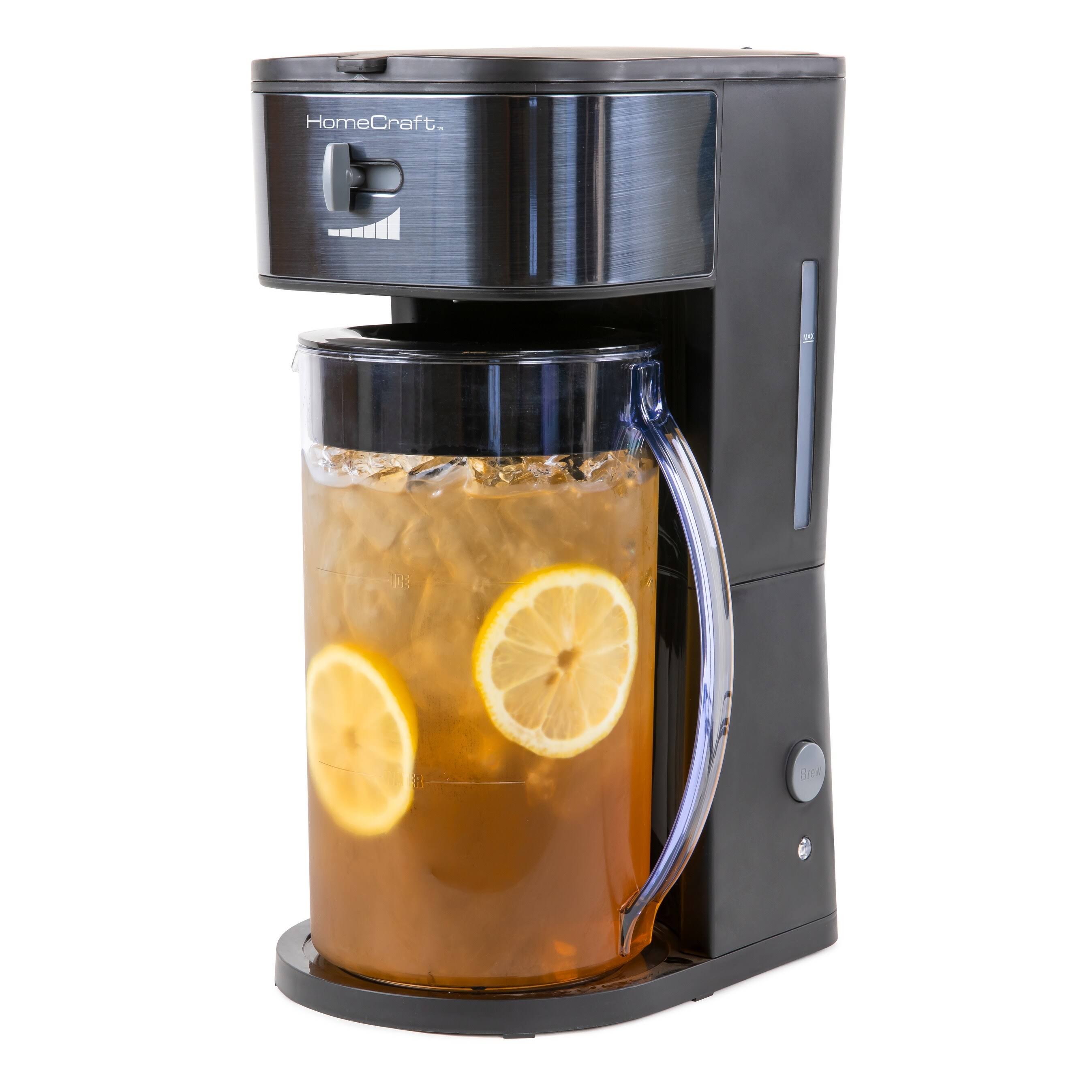Homecraft HCIT3BS 3-Quart Black Stainless Steel Caf' Ice Iced Coffee and Tea Brewing System