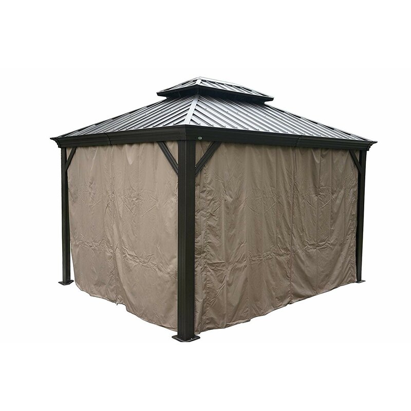 Gazebo de patio en aluminium Dahlin 12 pi de largeur x 10 pi de profondeur
