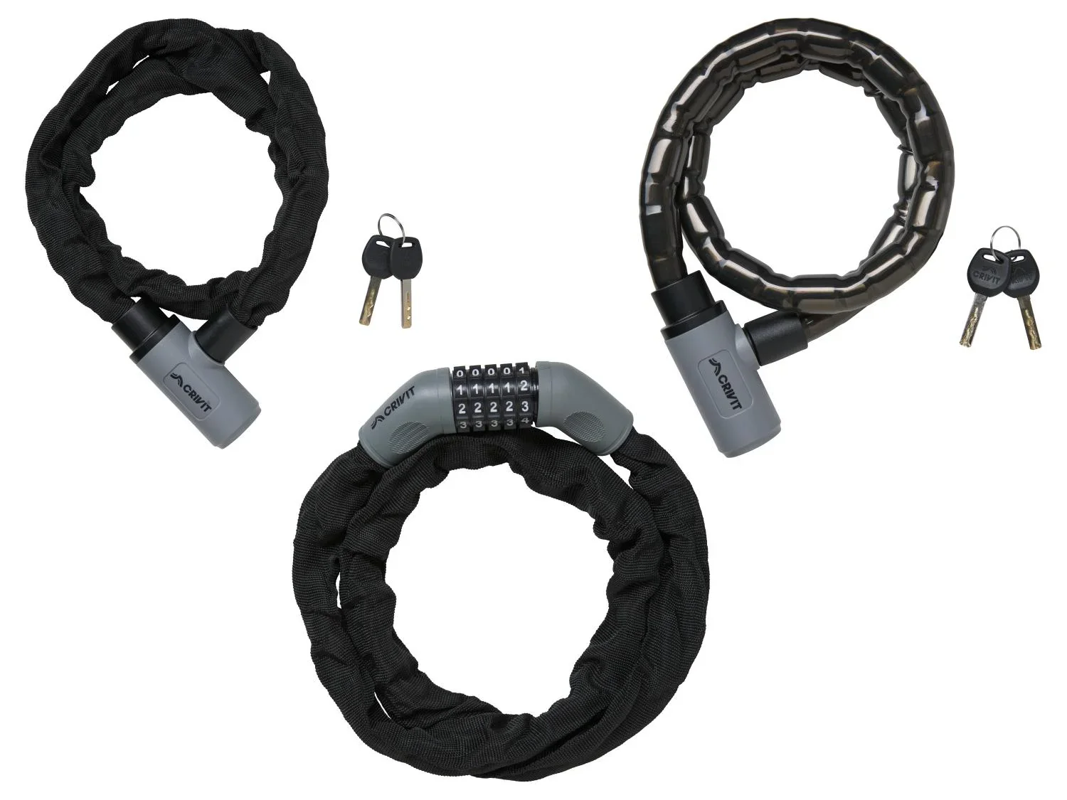 CRIVIT Chane antivol pour vlo ou cble antivol blind pour vlo