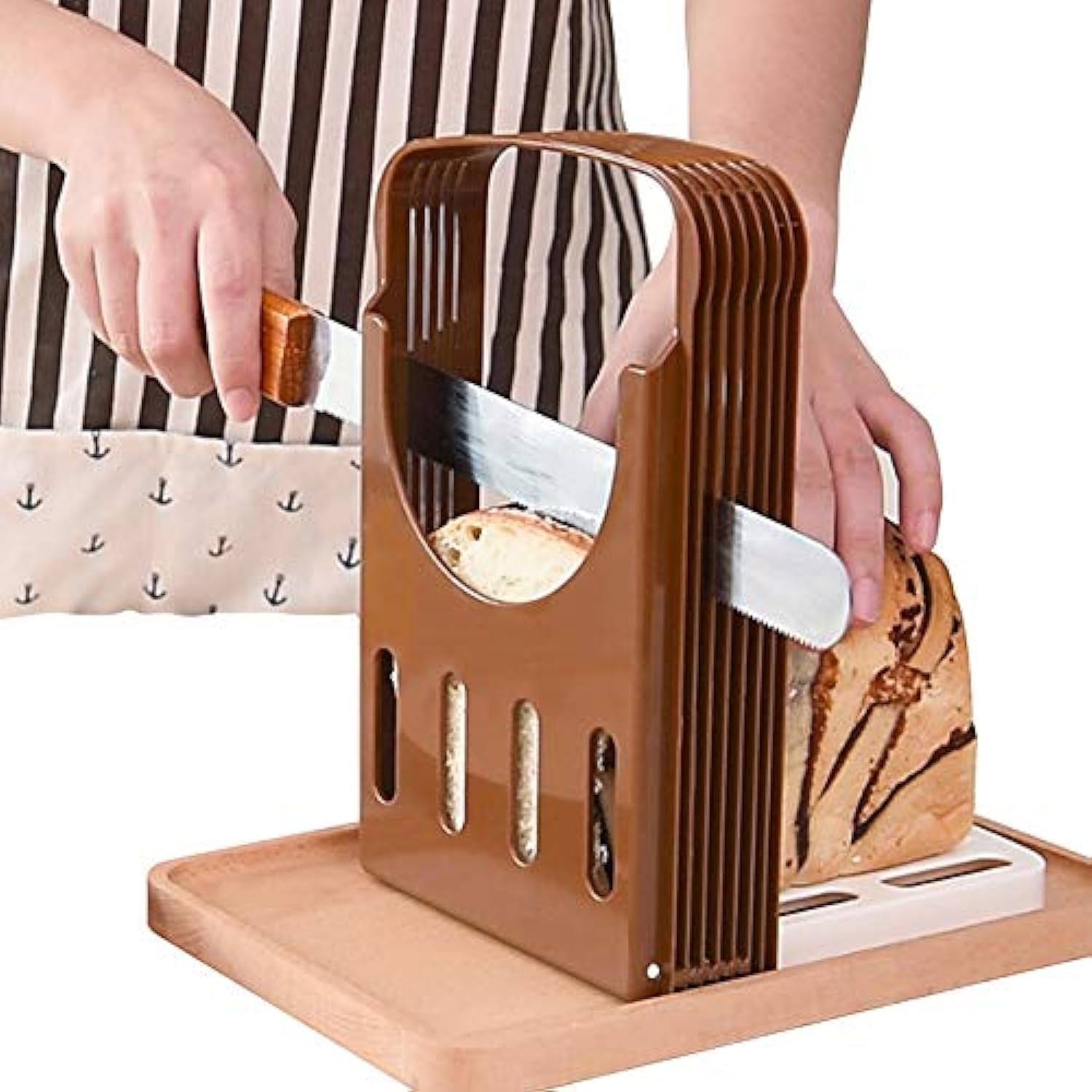 Huiyouhui Bread Slicer, Bread Bake Bread Slicer Cutter, Foldable Bread Slicer Compact Bread Slicing Guide,Kitchen Accessories,Bread Machine Bread