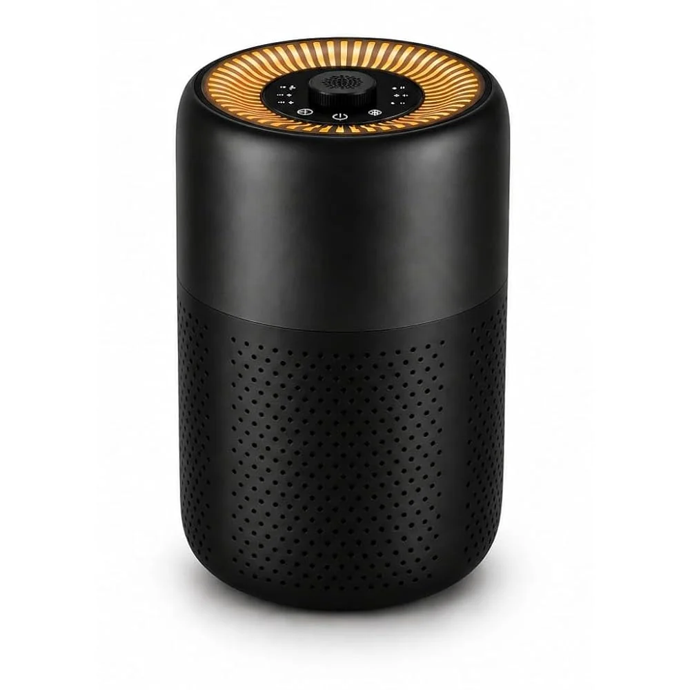 HEPA Air Purifier, Compact Design, Premium Black, High-Performance - Fast Air Cleaning, Wide Coverage.