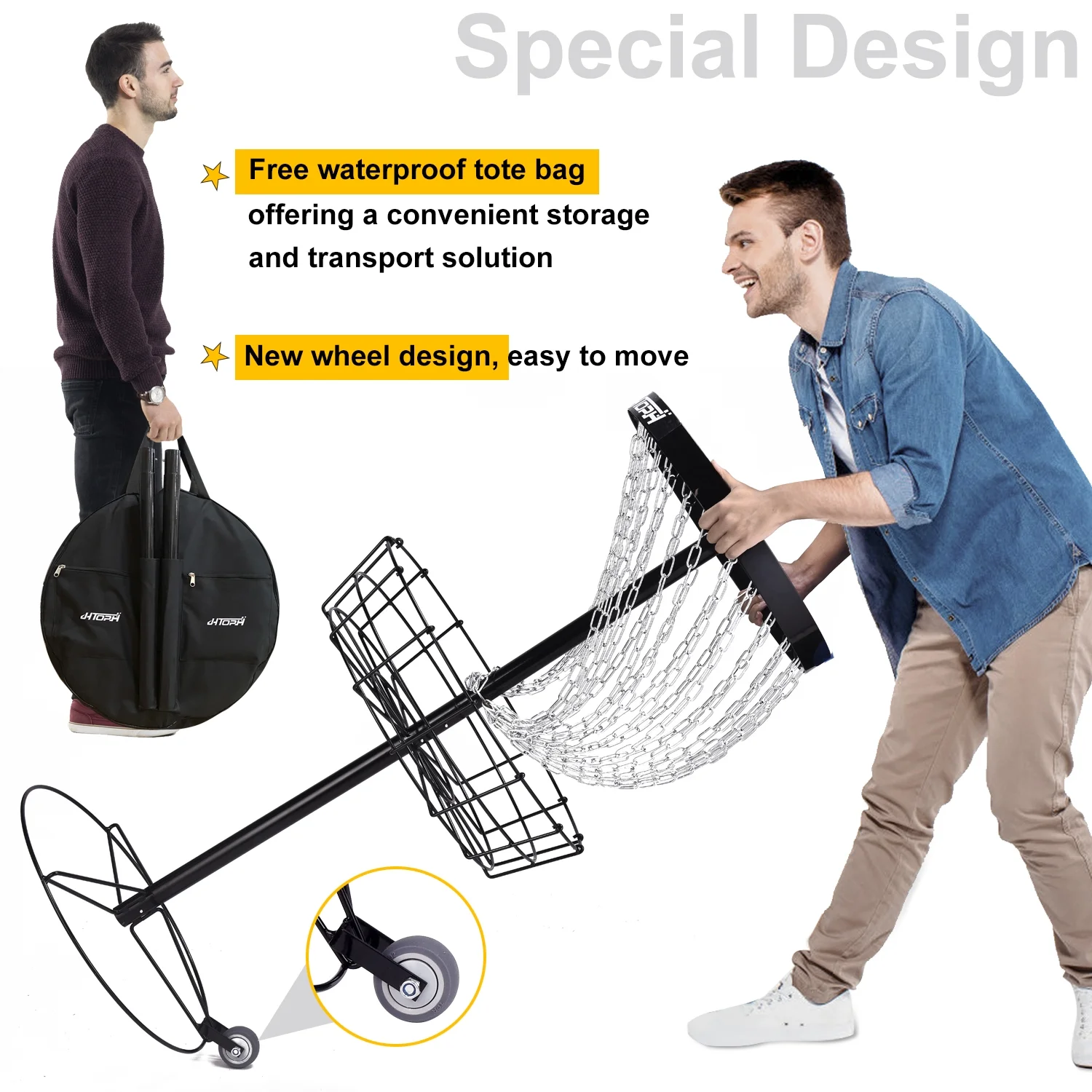Classic Pro 24-Chain Portable Disc Golf Practice Basket-Choose Your Color - Image 2
