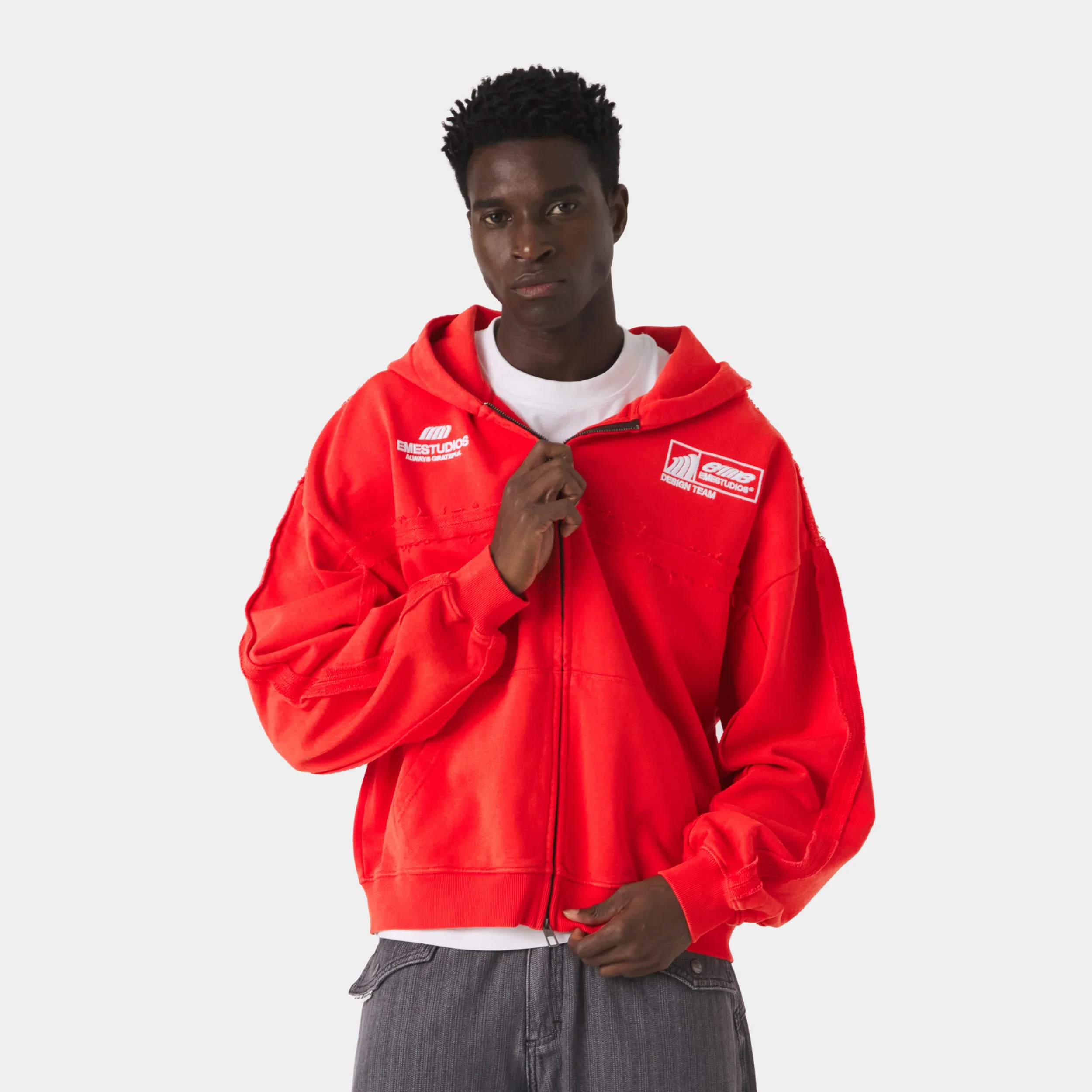 Gummy Poppy Red Cropped Full Zip
