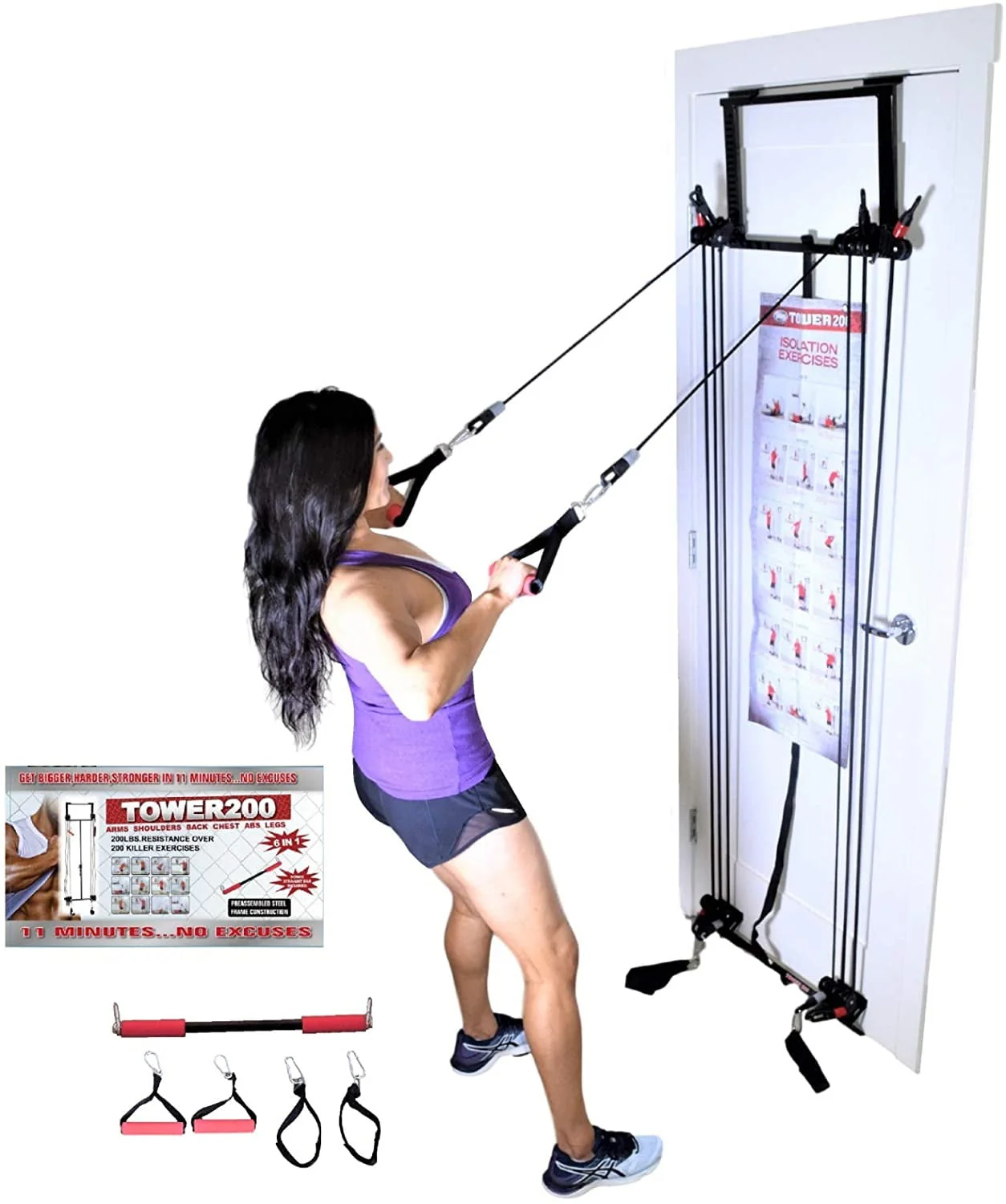 200 Complete Door Gym Body Workout Fitness - Image 3