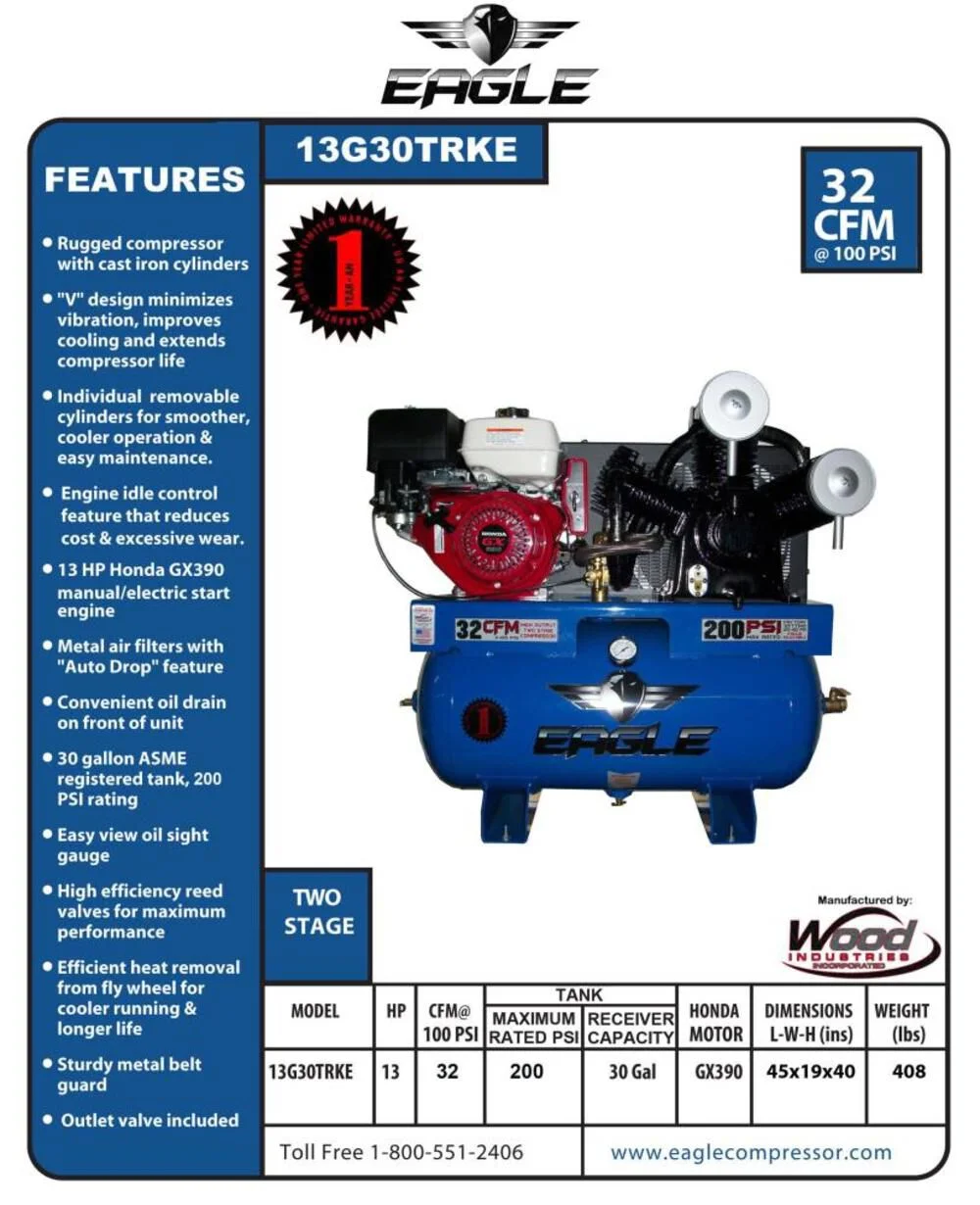Compressor 30 Gallon Stationary Gas Air Compressor - Image 4