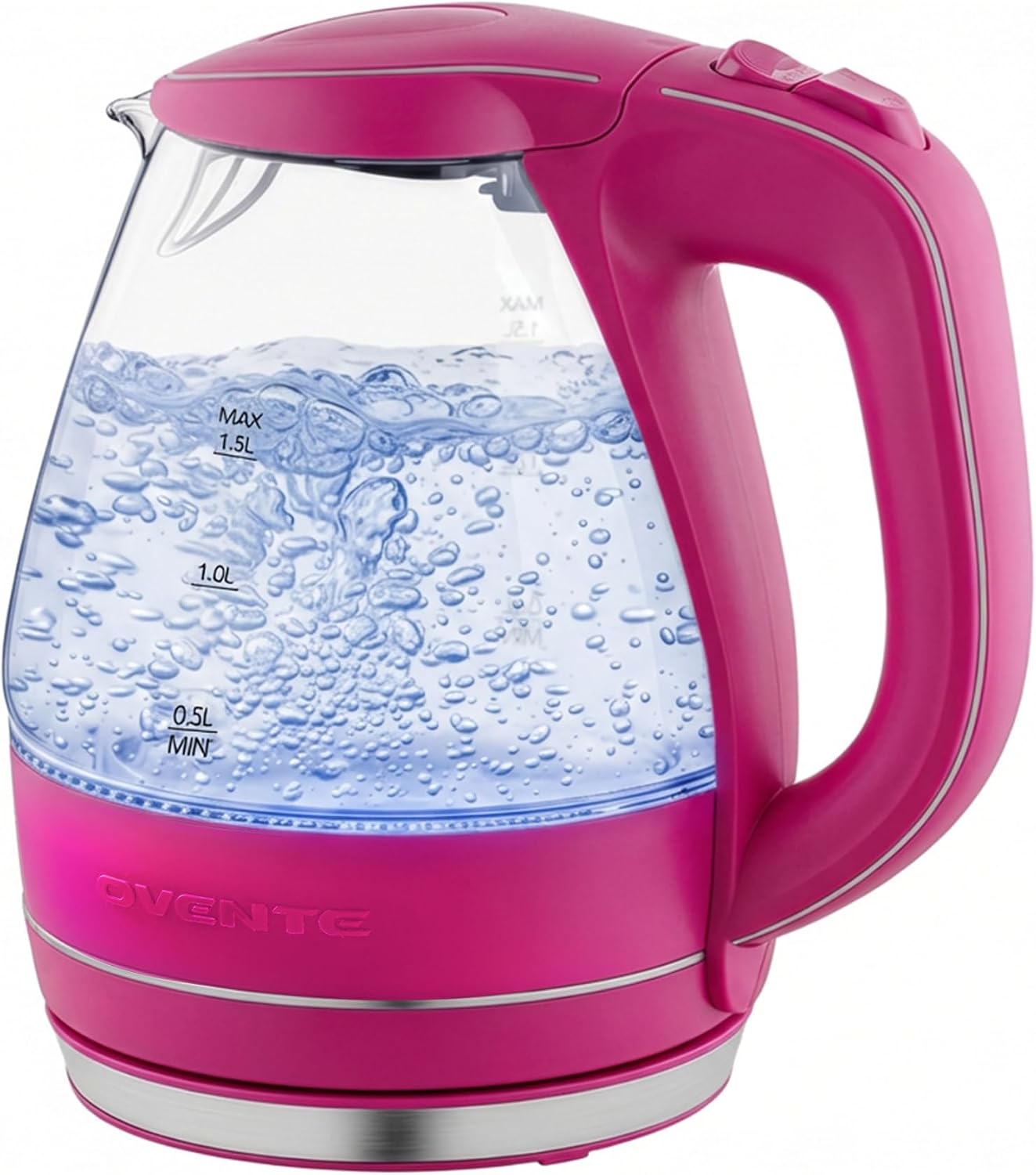 OVENTE 1.5L Glass Electric Kettle Water Boiler, Green KG83G