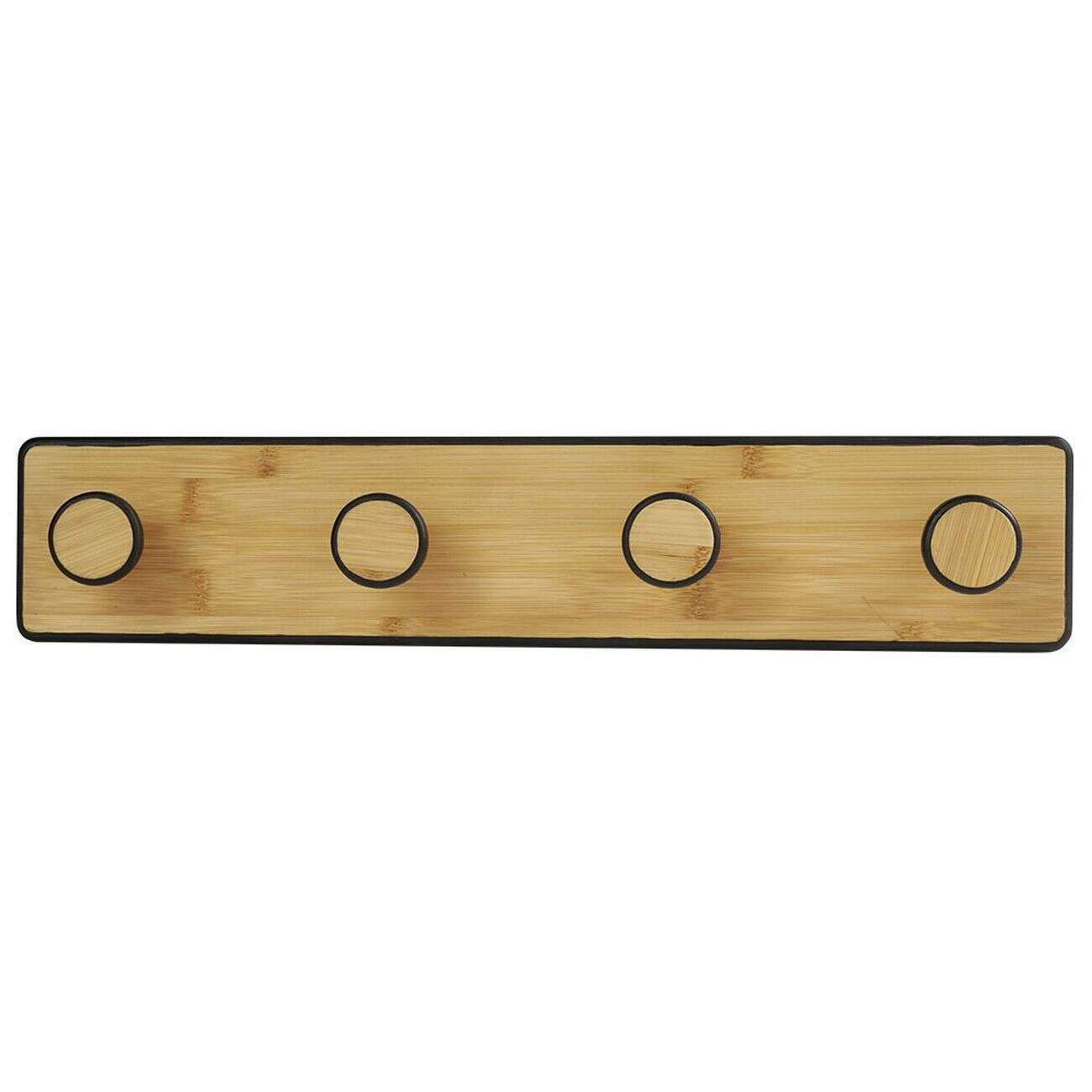 Patère en bambou 4 crochets L50cm