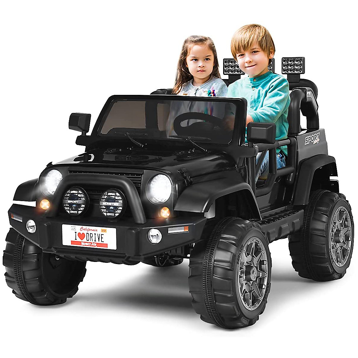 Elektroauto Jeep 2 Sitzer mit 3 Geschwindigkeiten noir