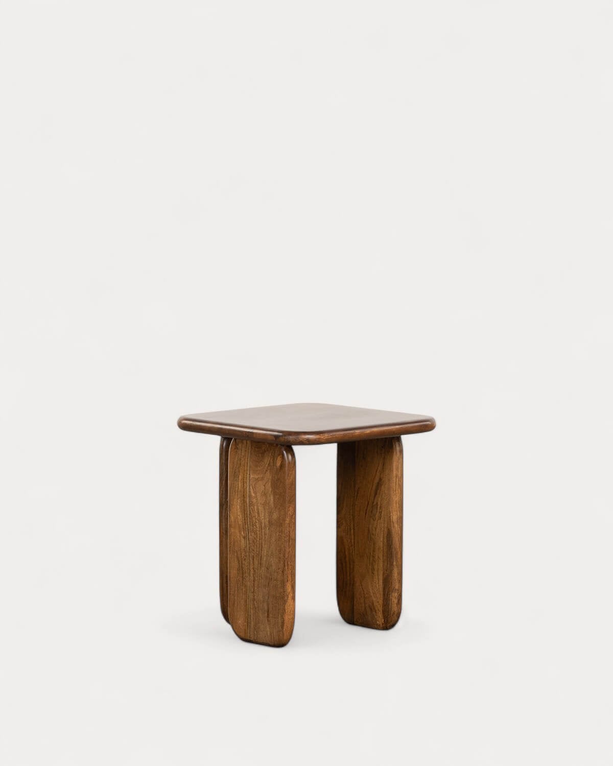 Eliez - Mesa Auxiliar Cuadrada de Madera de Mango (50x50 cm) Eliez