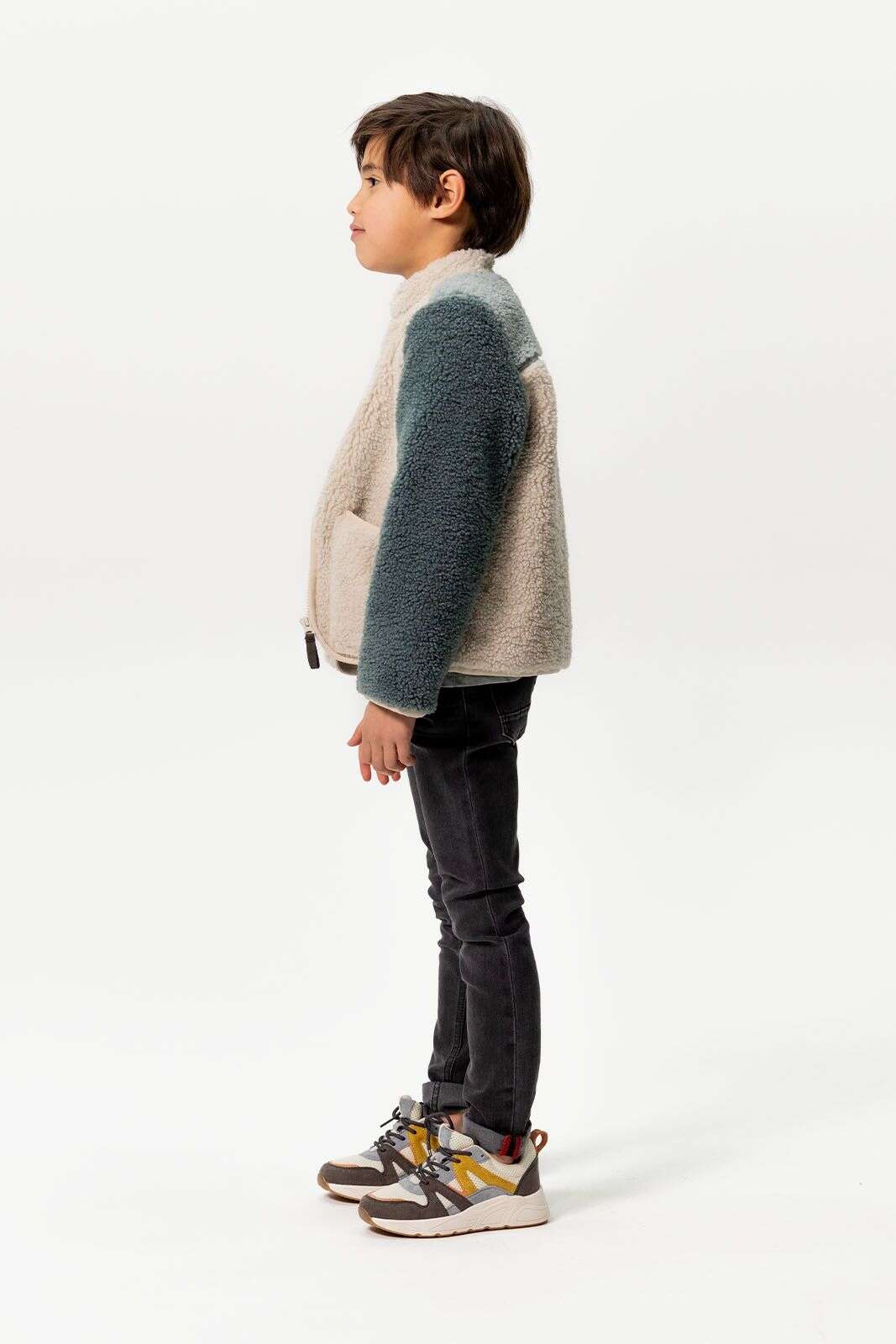 Donkergrijze slim fit jog jeans